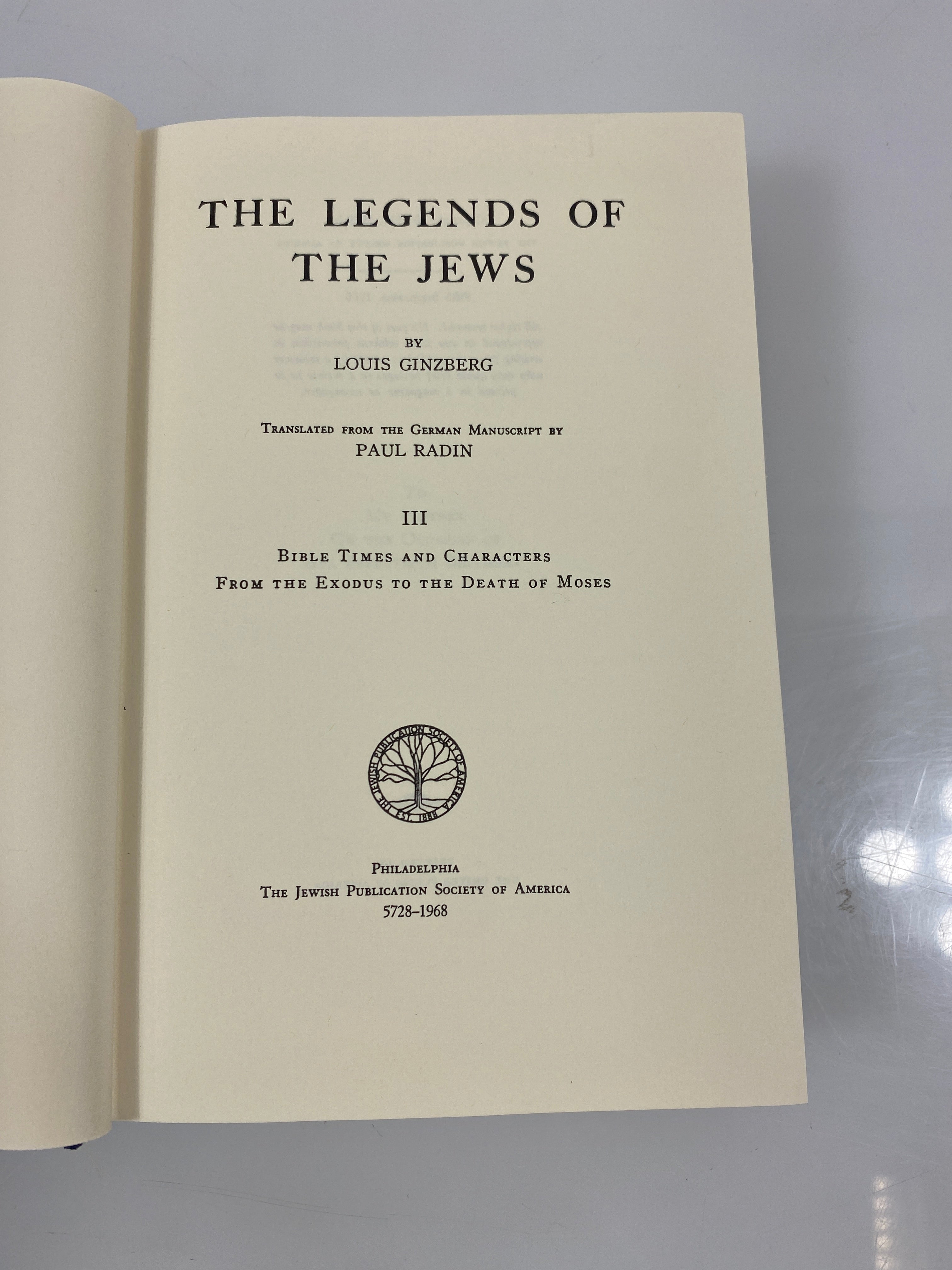 The Legends of the Jews by Ginzberg 1968 Ex-library HC