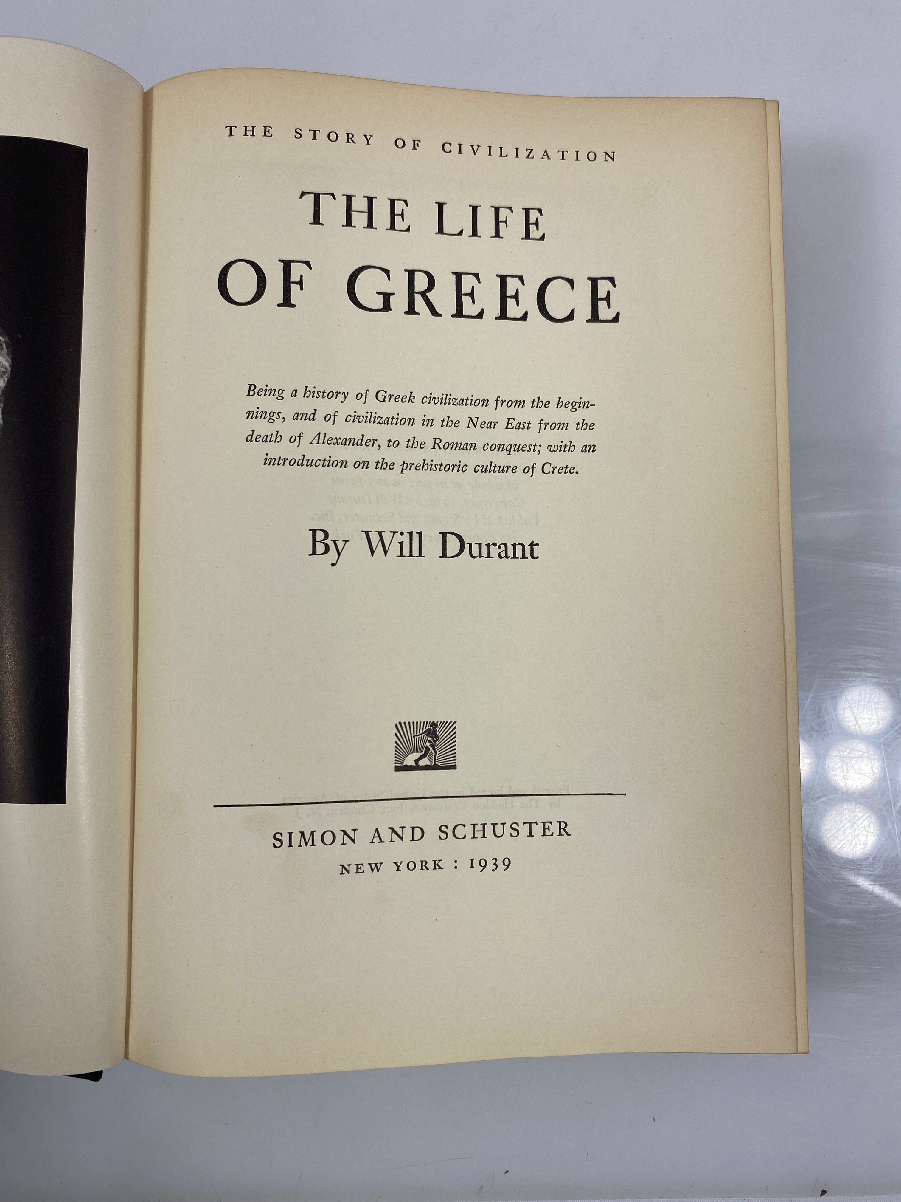 The Life if Greece by Will Durant 1939 HCDJ