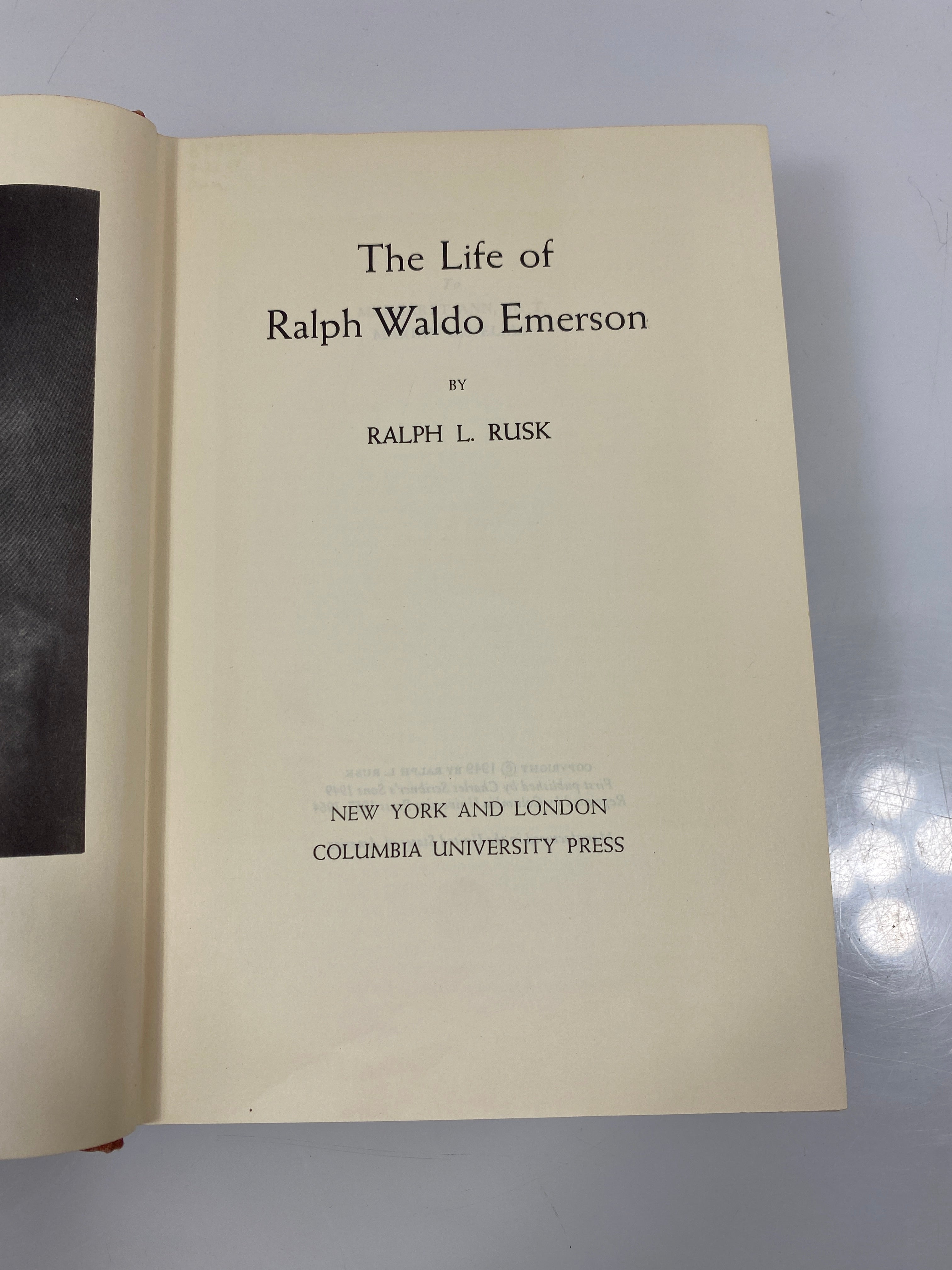 The Life of Ralph Waldo Emerson by Rusk Ex-library 1949 HC