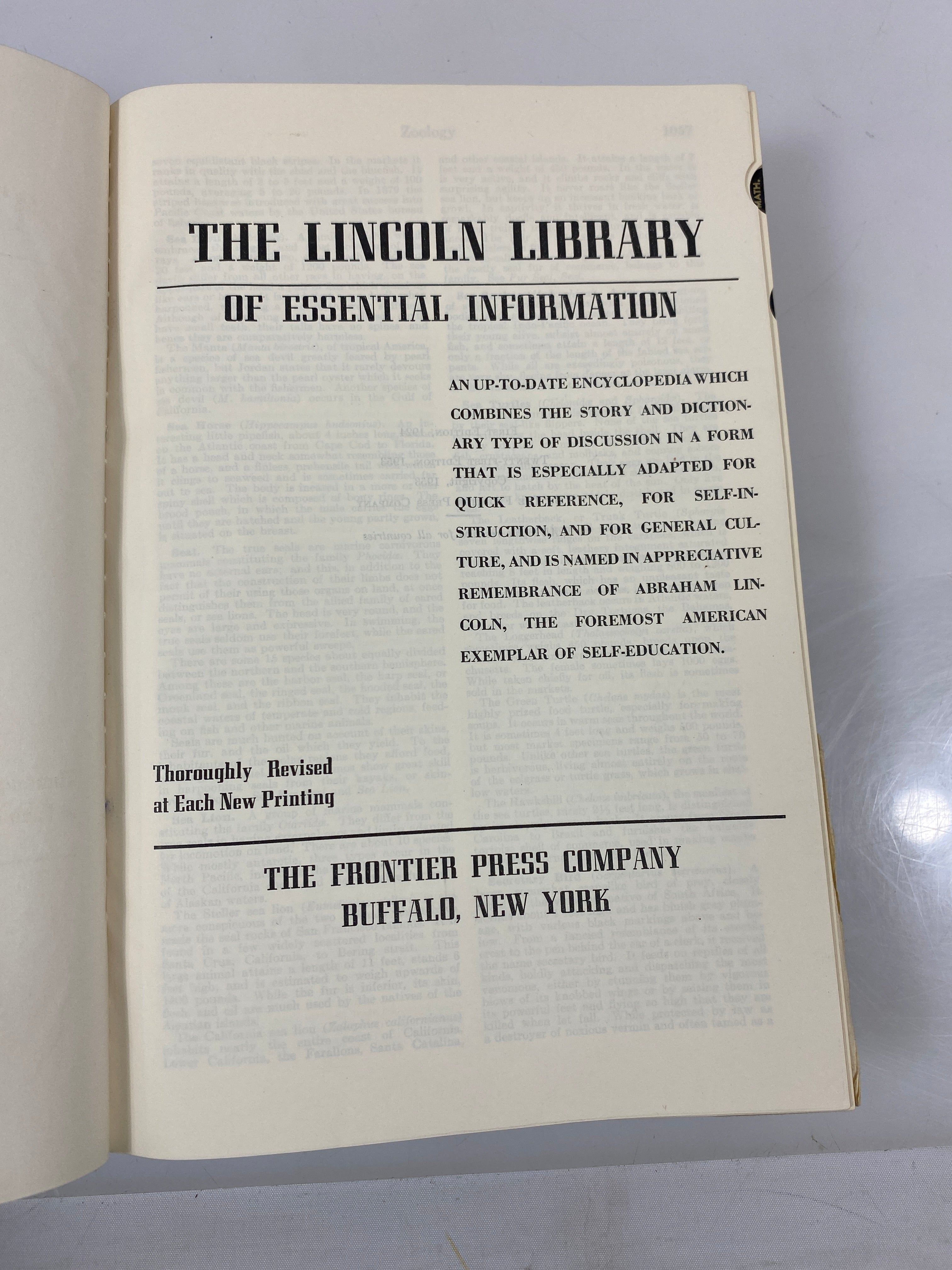 The Lincoln Library Vol. I-II 1953 Frontier Press Co. HC