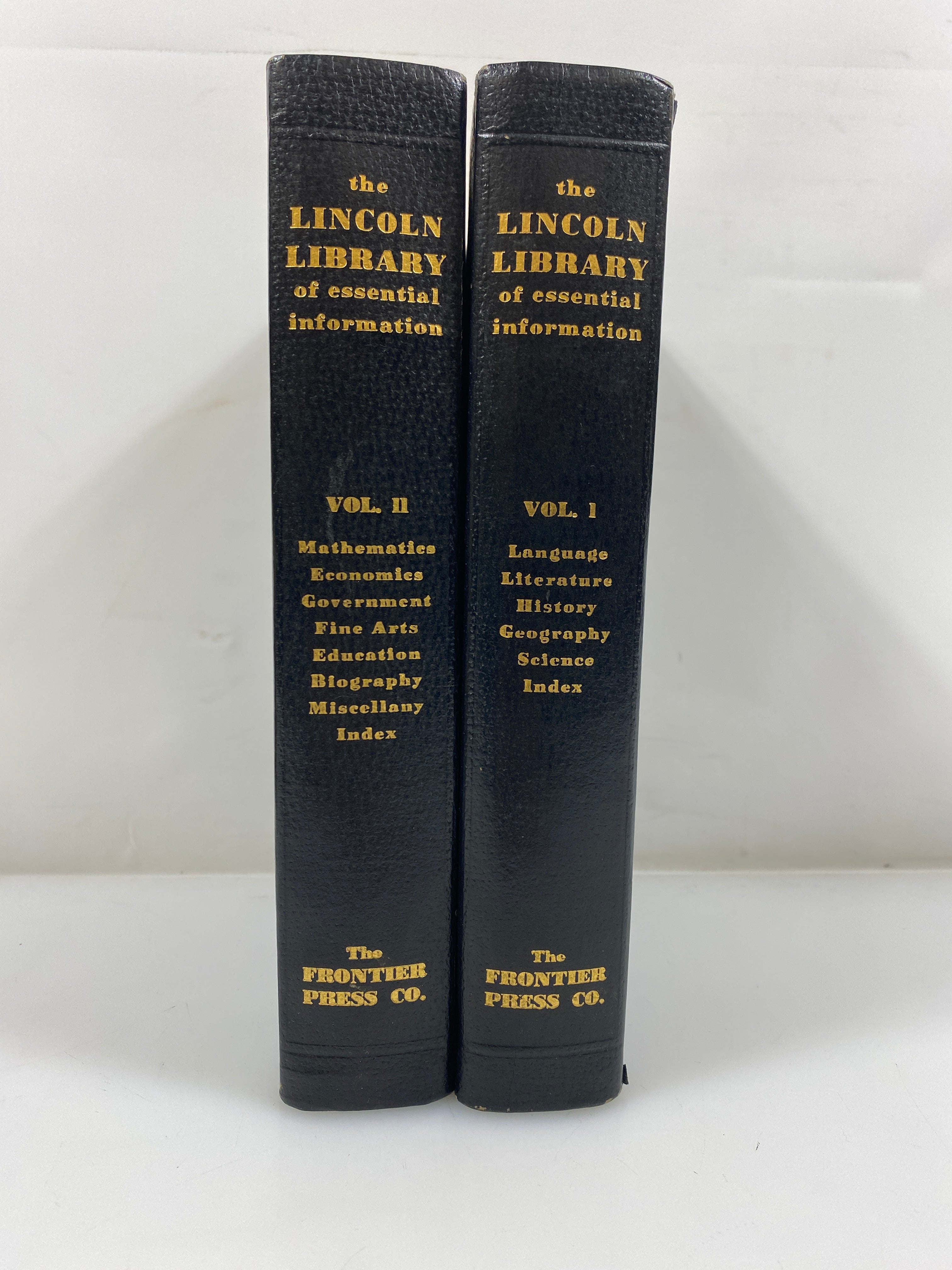 The Lincoln Library Vol. I-II 1953 Frontier Press Co. HC