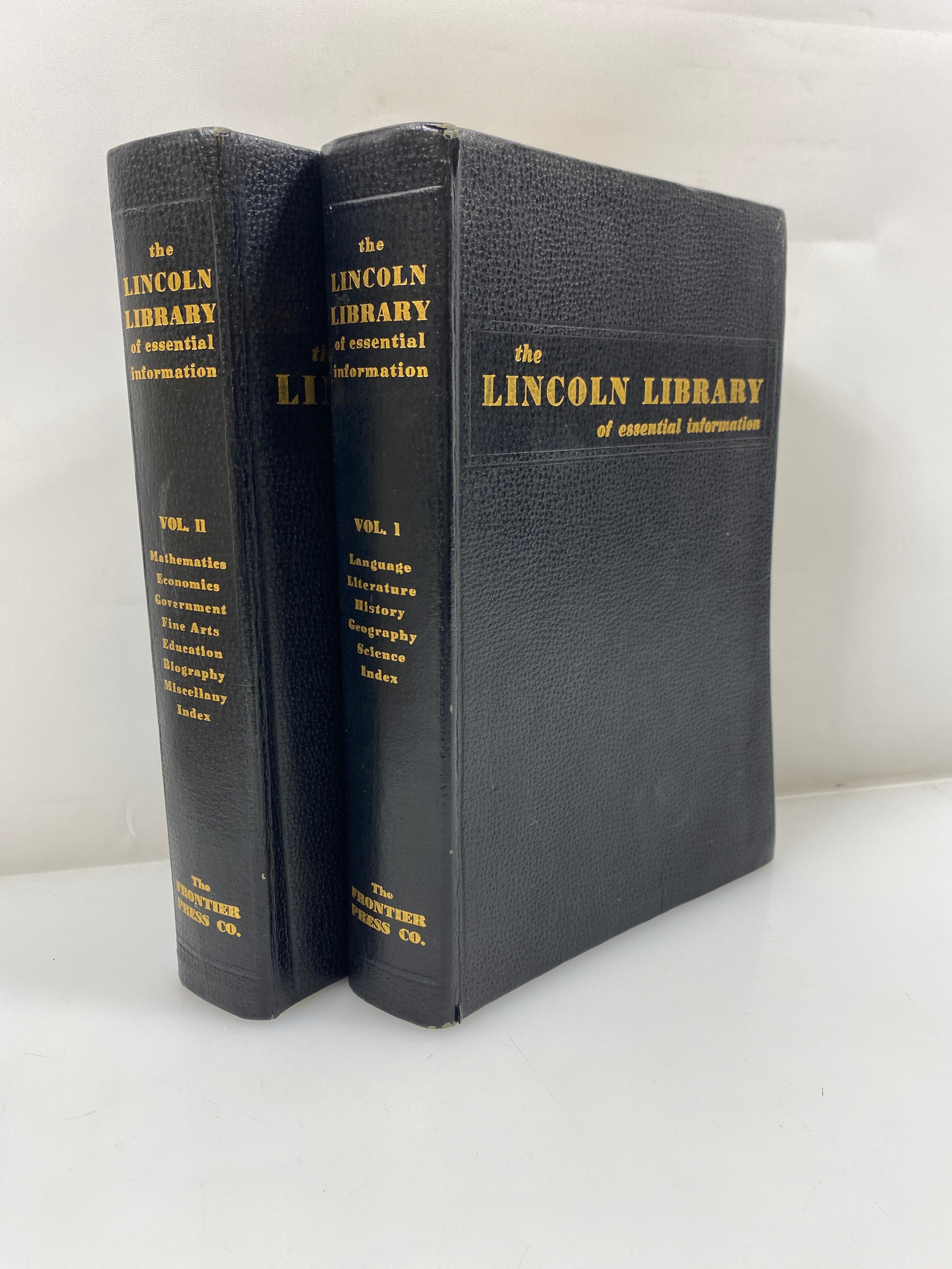 The Lincoln Library Vol. I-II 1953 Frontier Press Co. HC