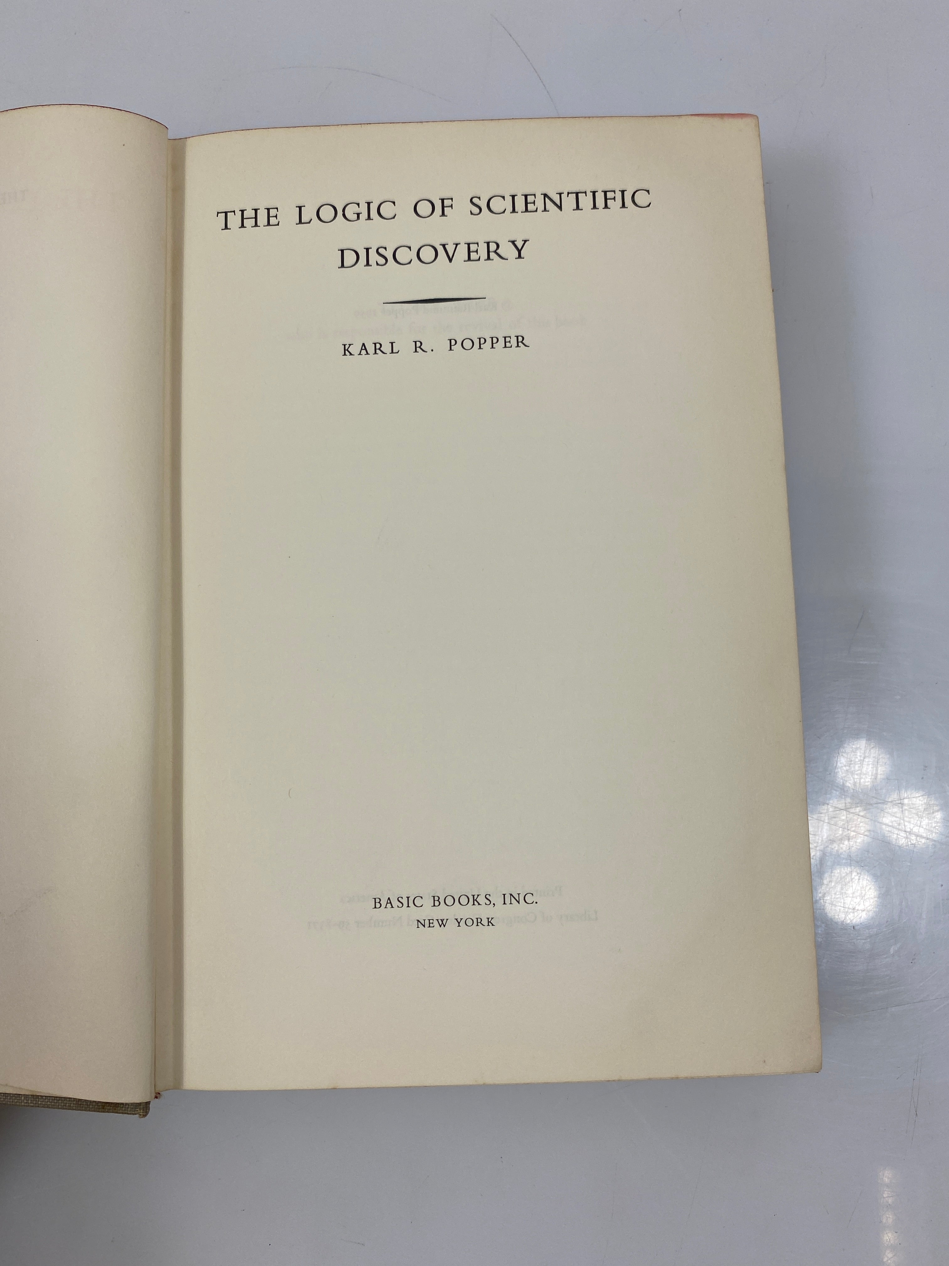 The Logic of Scientific Discovery by Karl Popper 1959 HCDJ