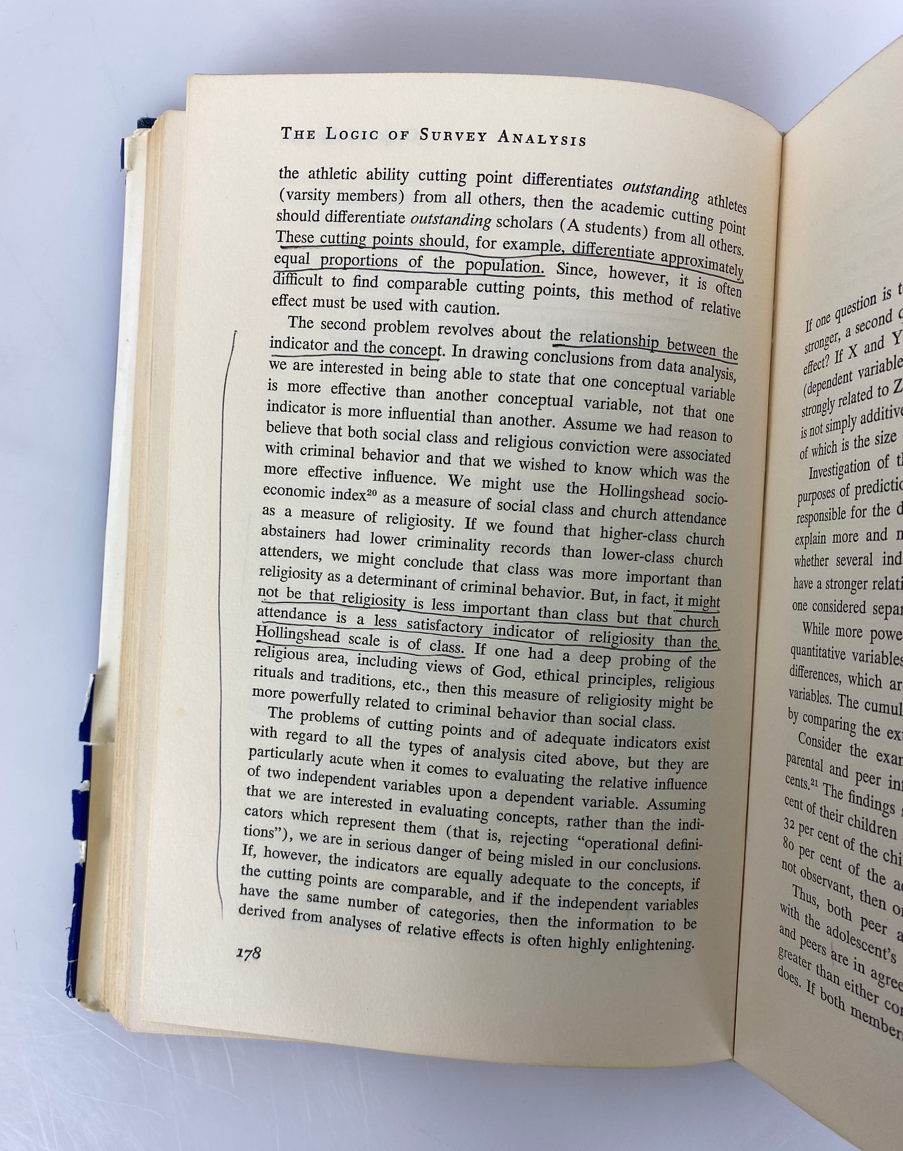 The Logic of Survey Analysis by Morris Rosenberg 1968 2nd Printing HC DJ