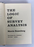 The Logic of Survey Analysis by Morris Rosenberg 1968 2nd Printing HC DJ