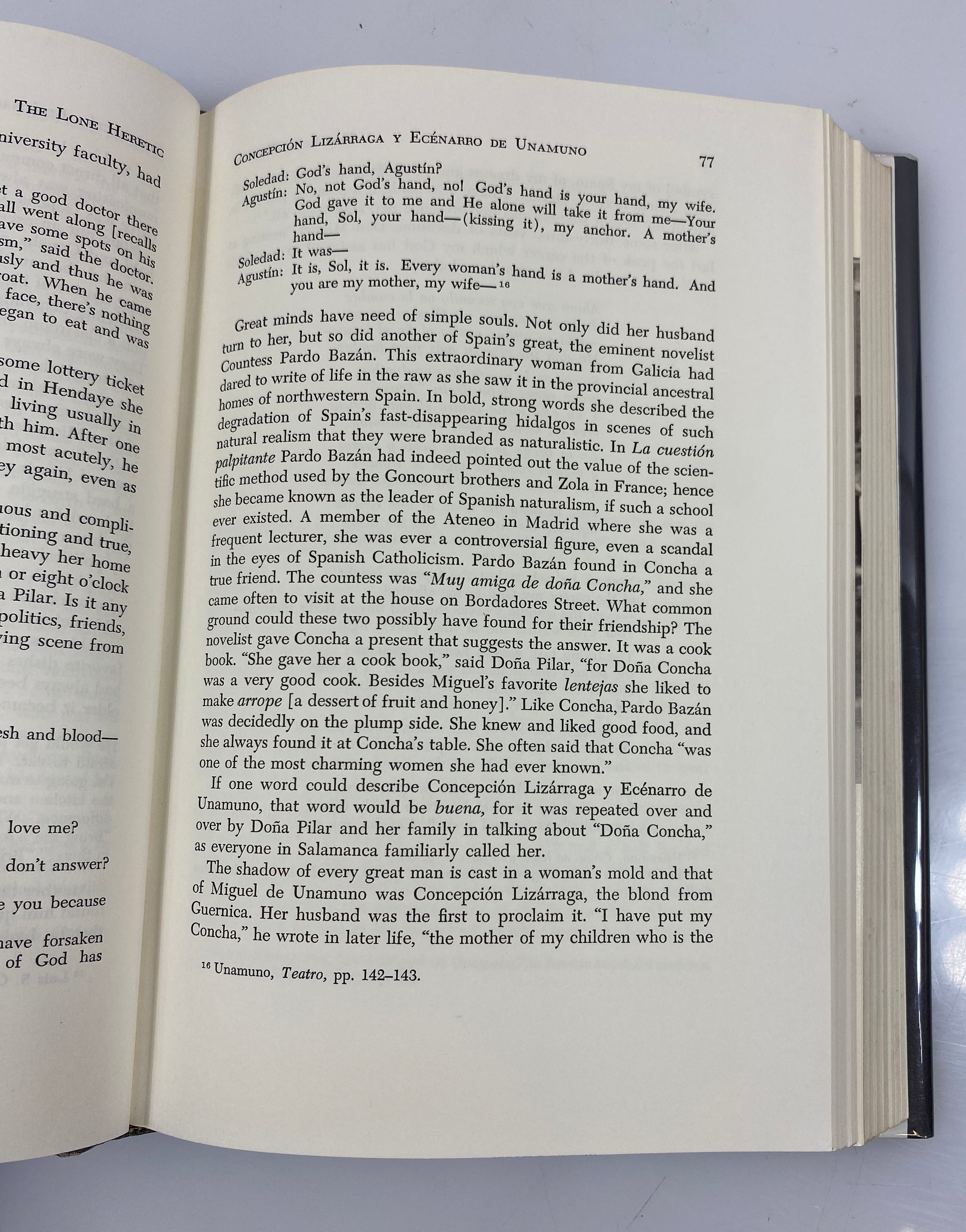 The Lone Heretic: Biography of Miguel de Unamuno y Jugo 1963 Ex-Library HCDJ