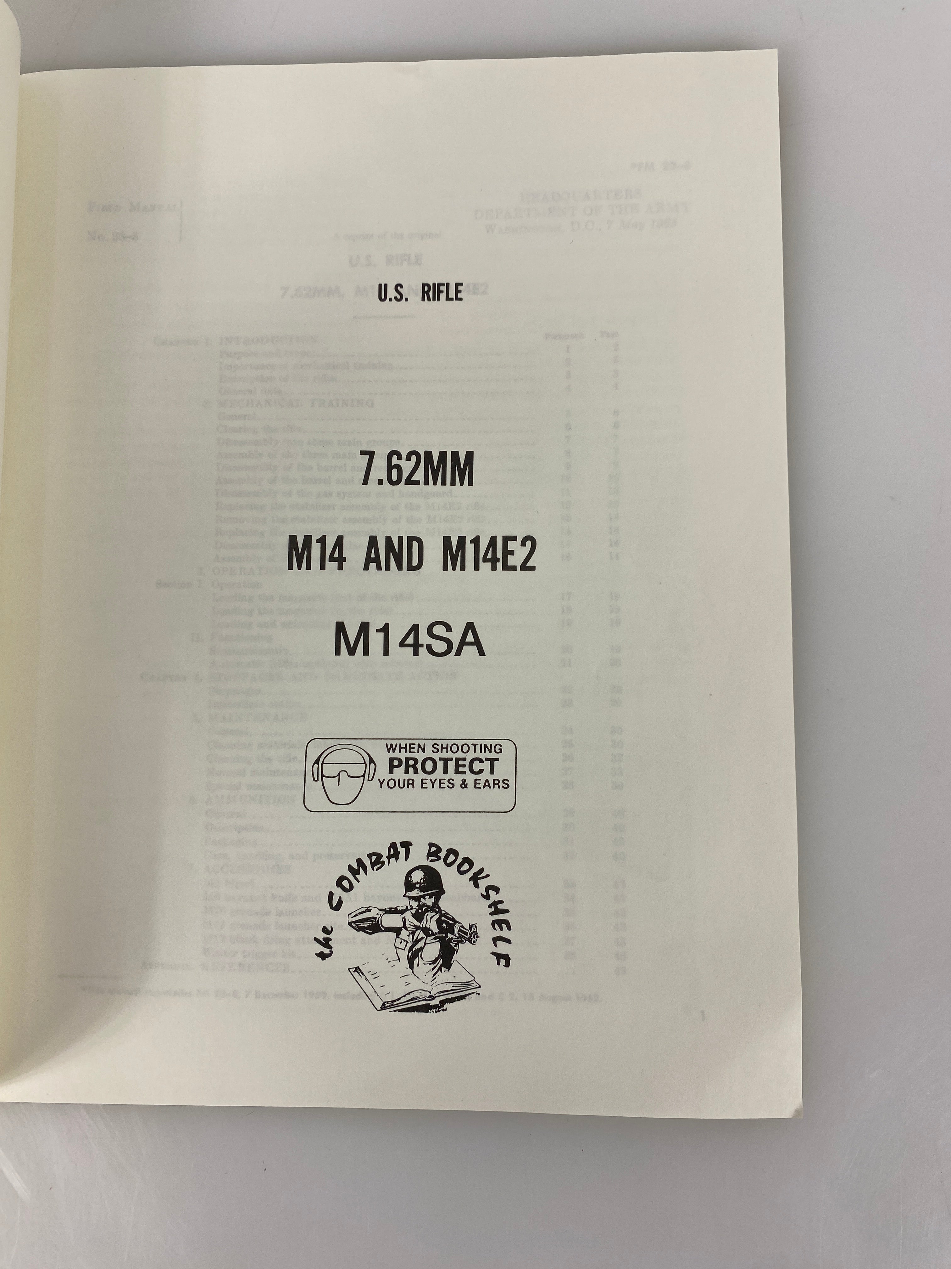 The M14 Rifle Field Manual 1965 US Dept of the Army