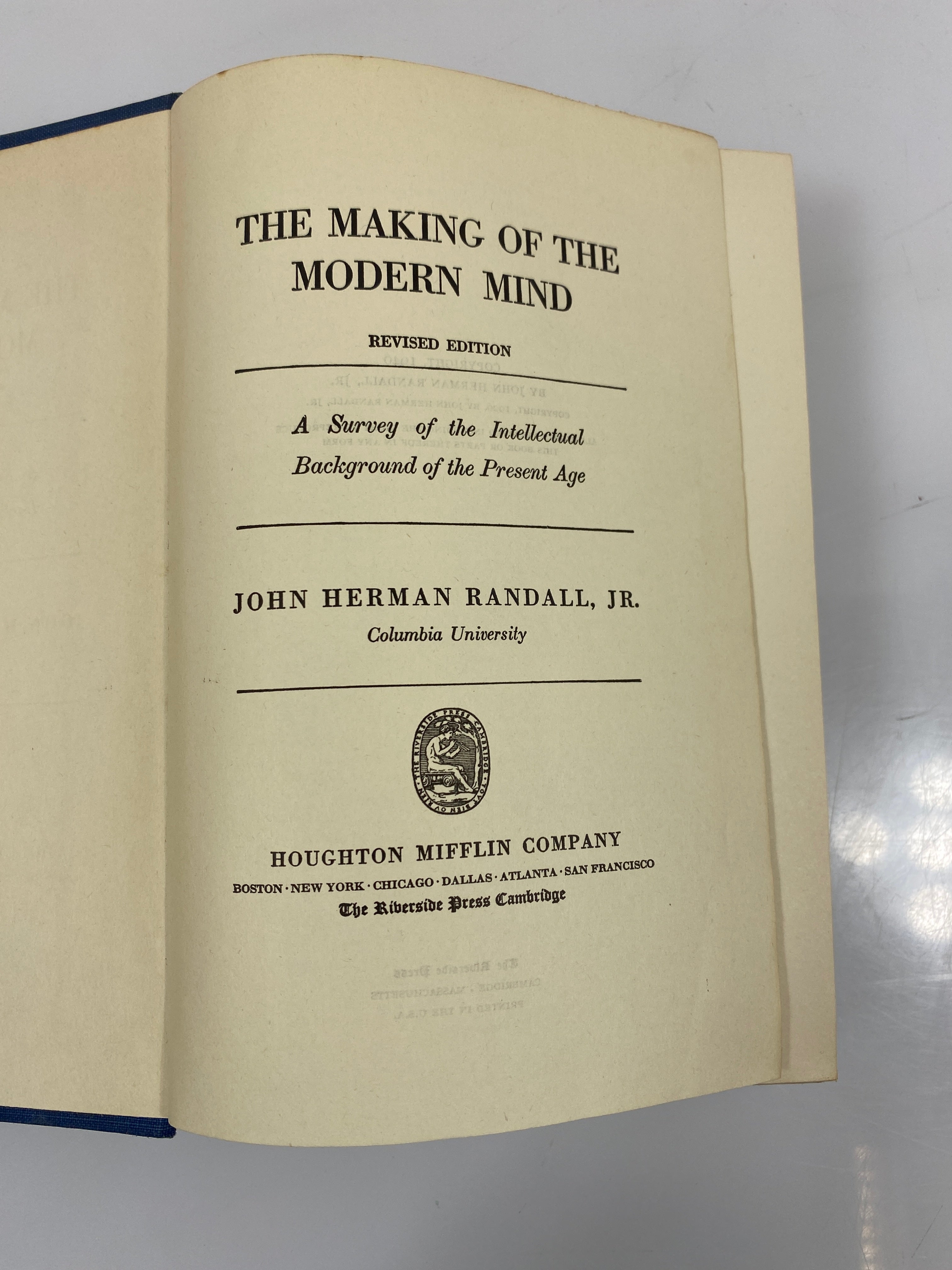 The Making of the Modern Mind Randall, Jr. Revised Edition 1940 HC