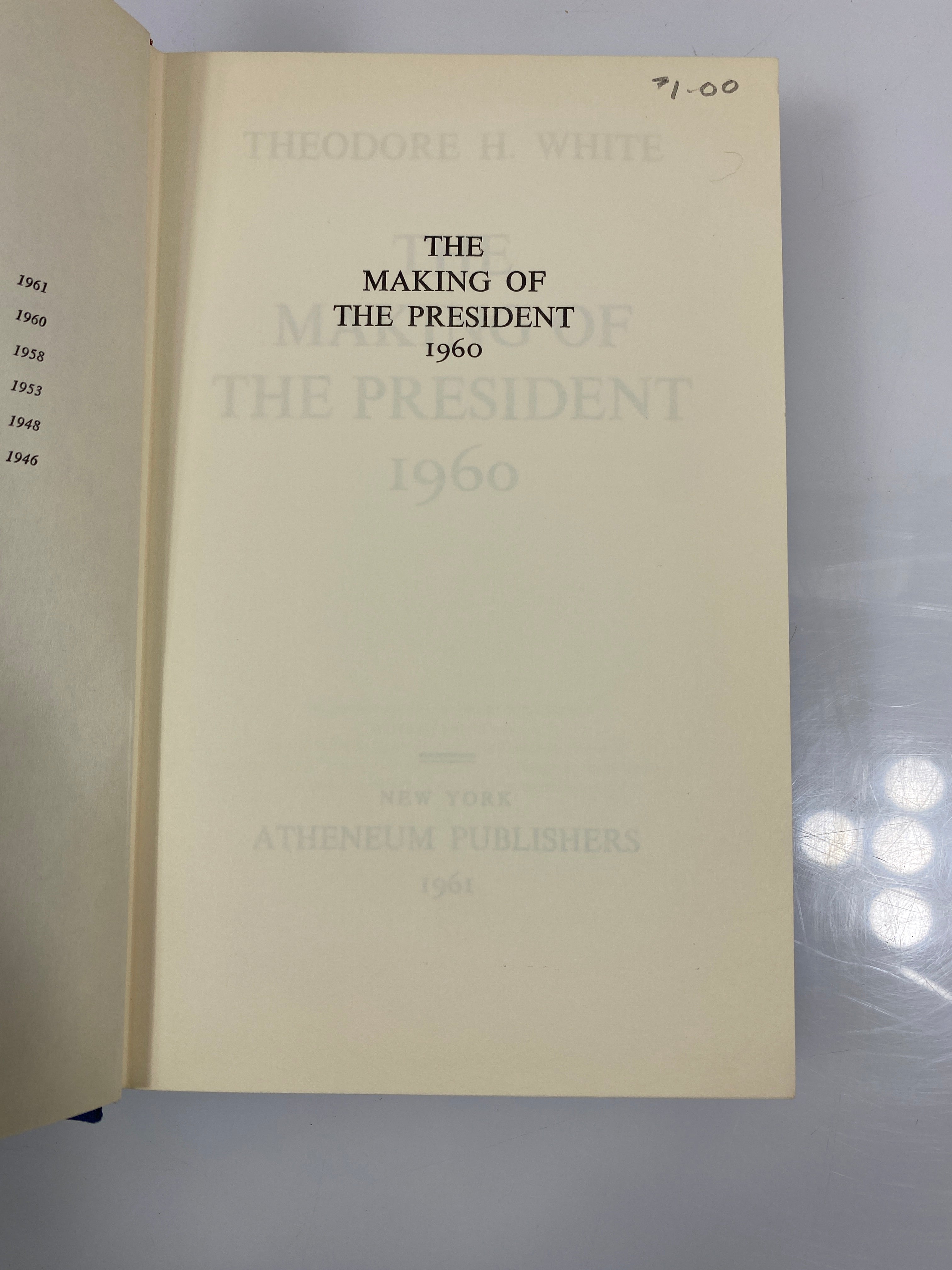 The Making of the President 1960 by White 1961 HCDJ