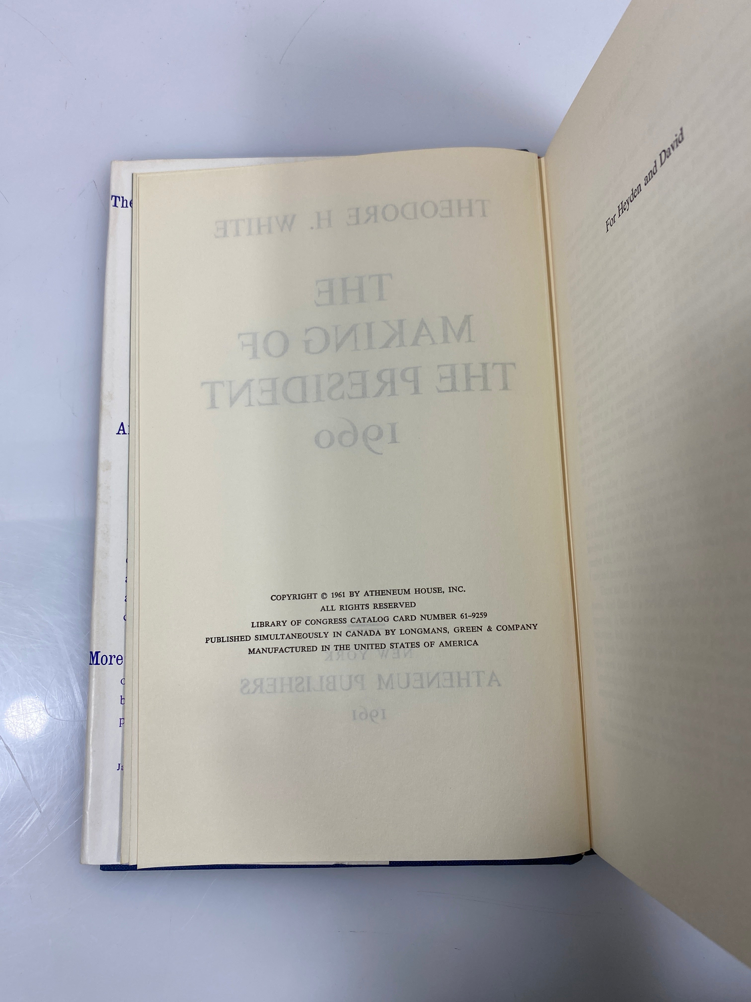 The Making of the President 1960 by White 1961 HCDJ