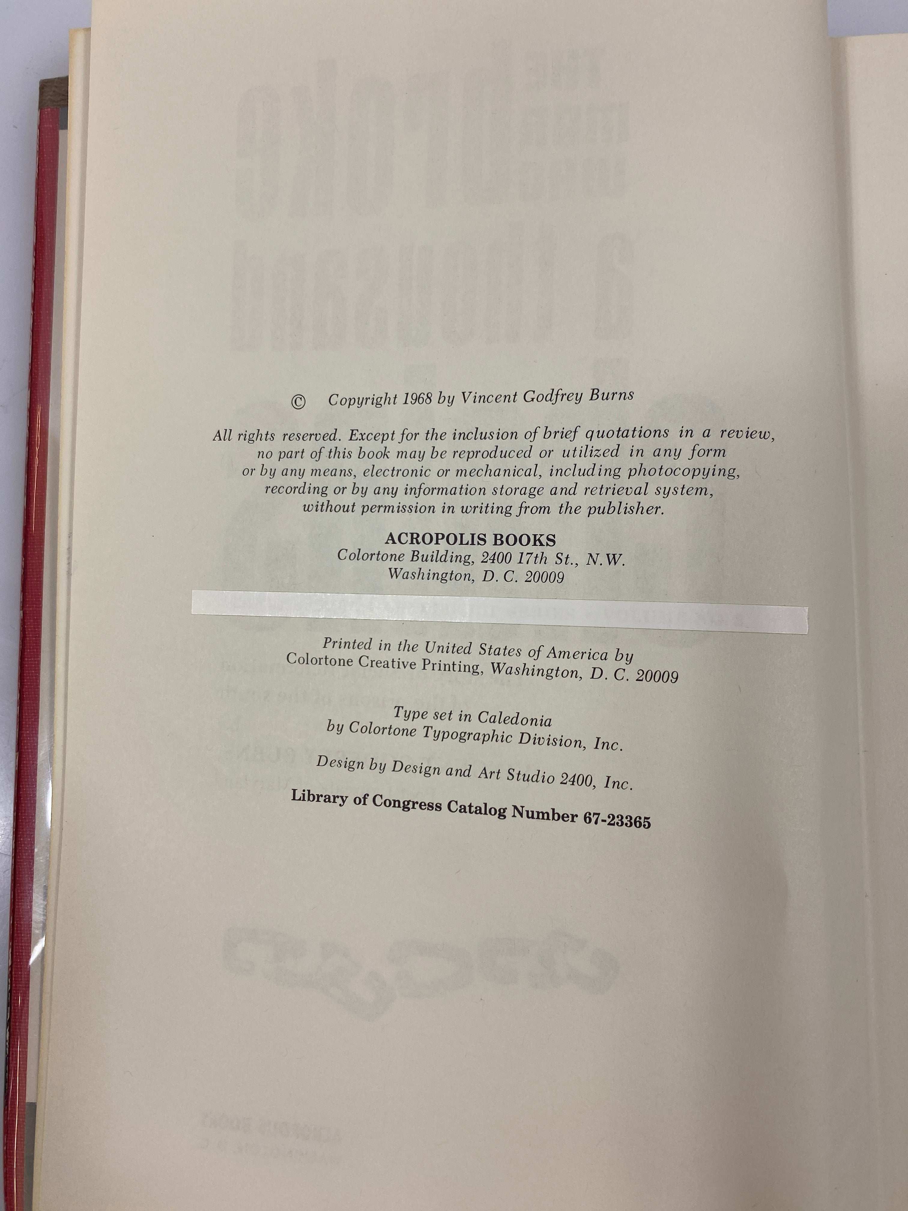 The Man Who Broke a Thousand Chains by Burns Ex-library 1968 HCDJ