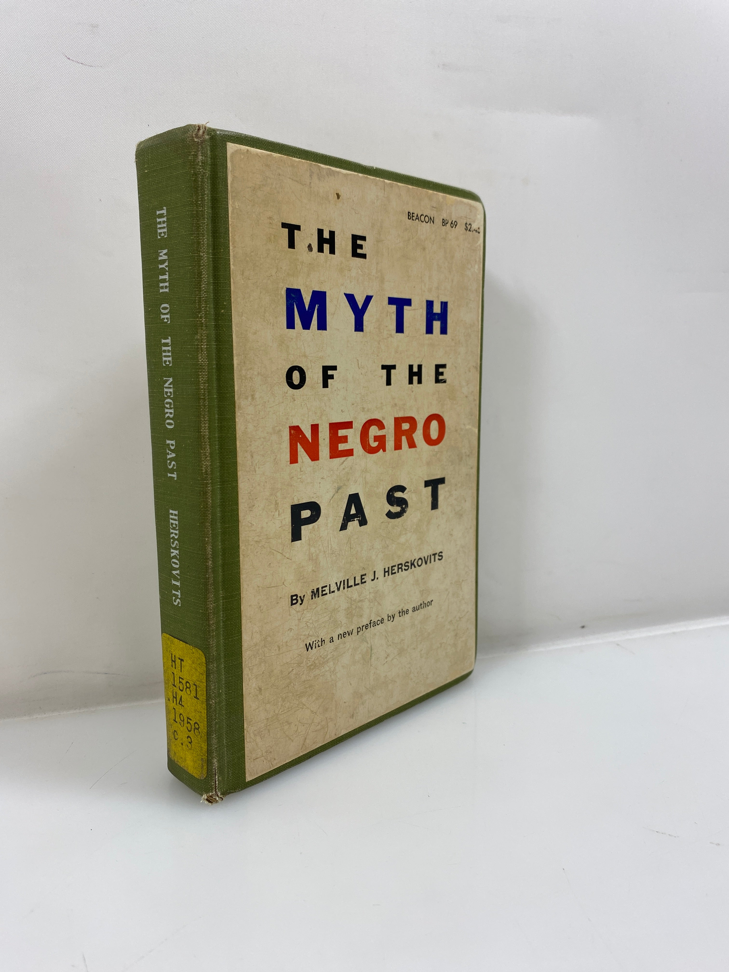 The Myth of the Negro Past by Herskovits Ex-library 1958 HC
