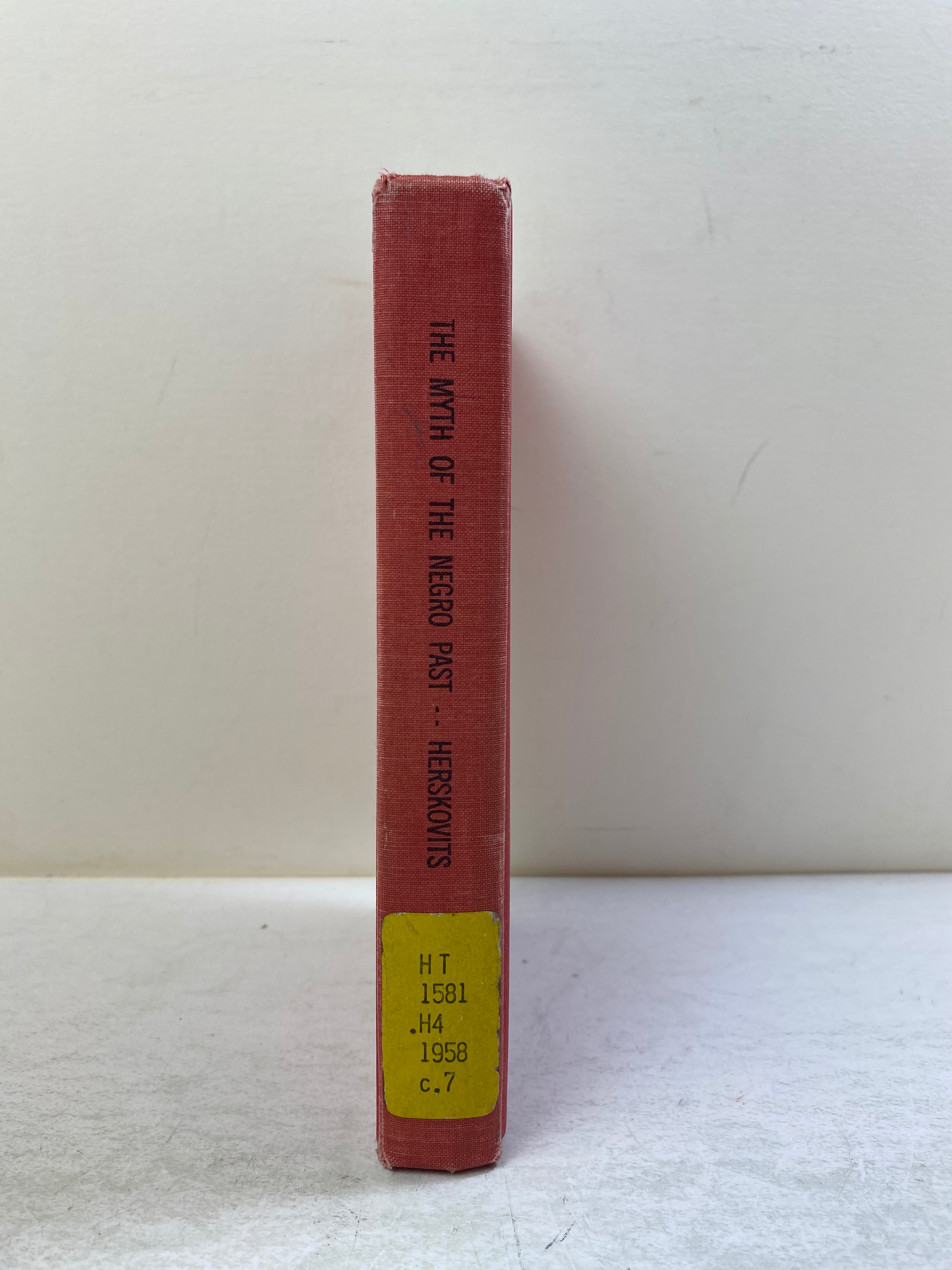The Myth of the Negro Past Ex-library 1969 HC