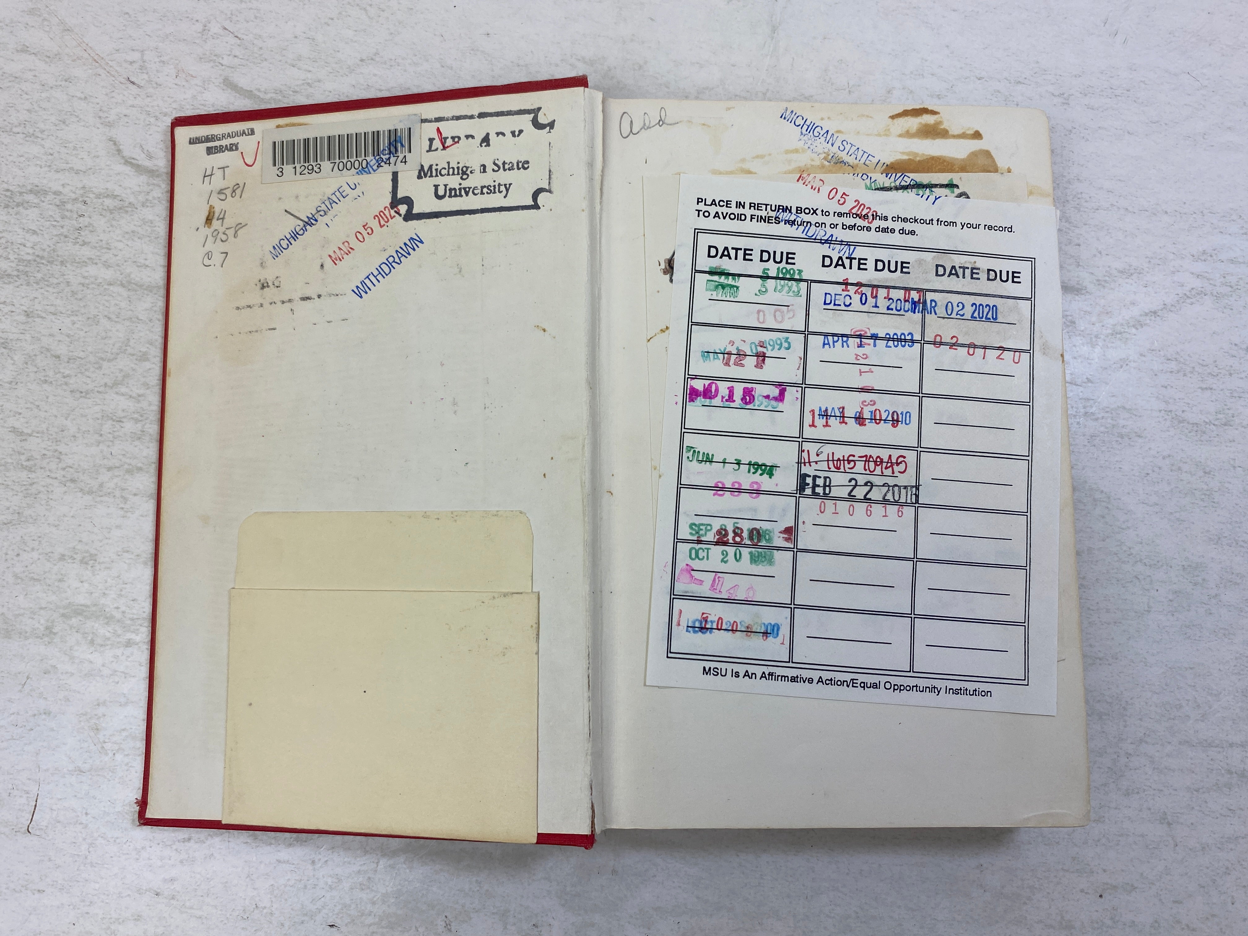 The Myth of the Negro Past Ex-library 1969 HC