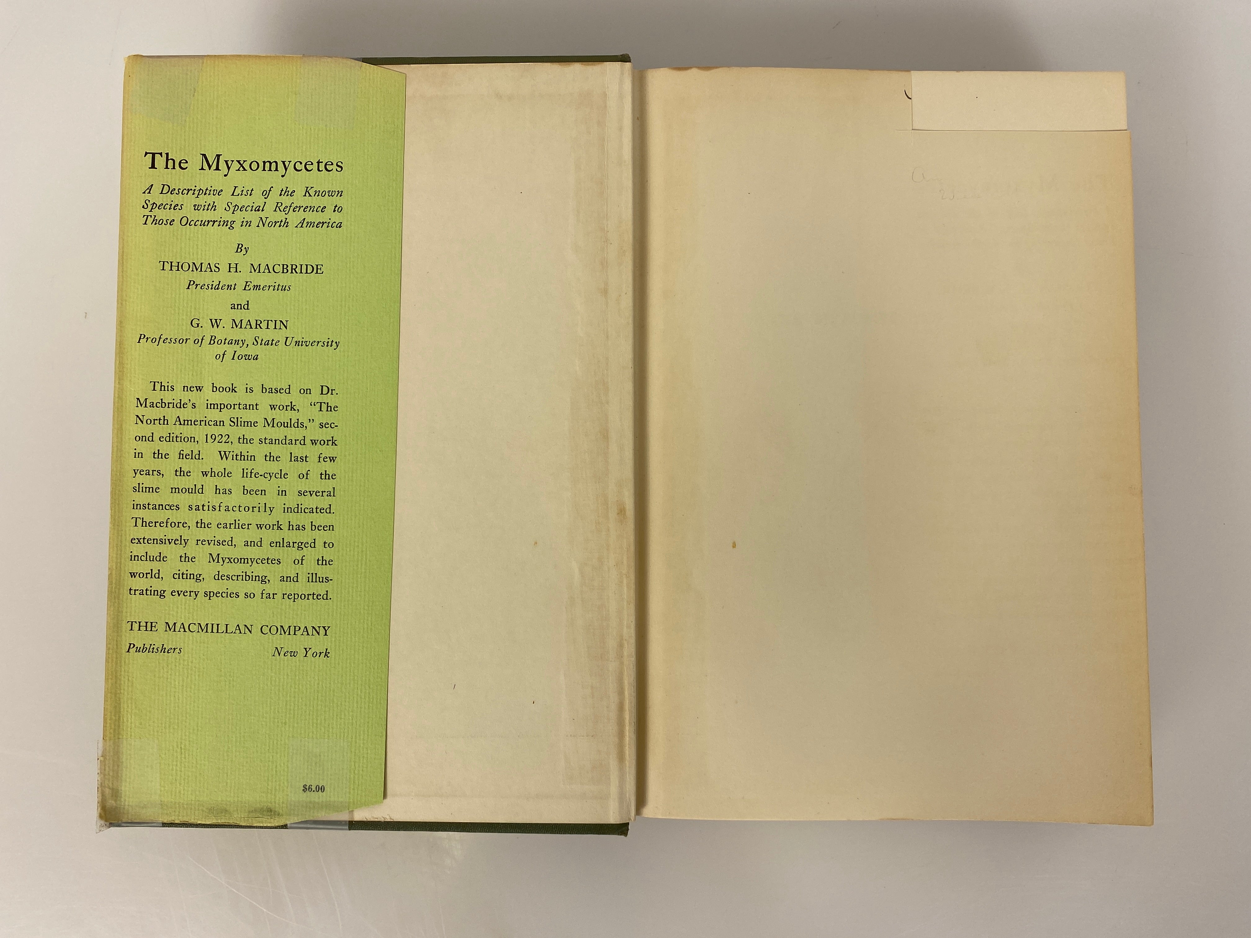 The Myxomycetes by MacBride/Martin Vintage 1934 First Edition HC DJ