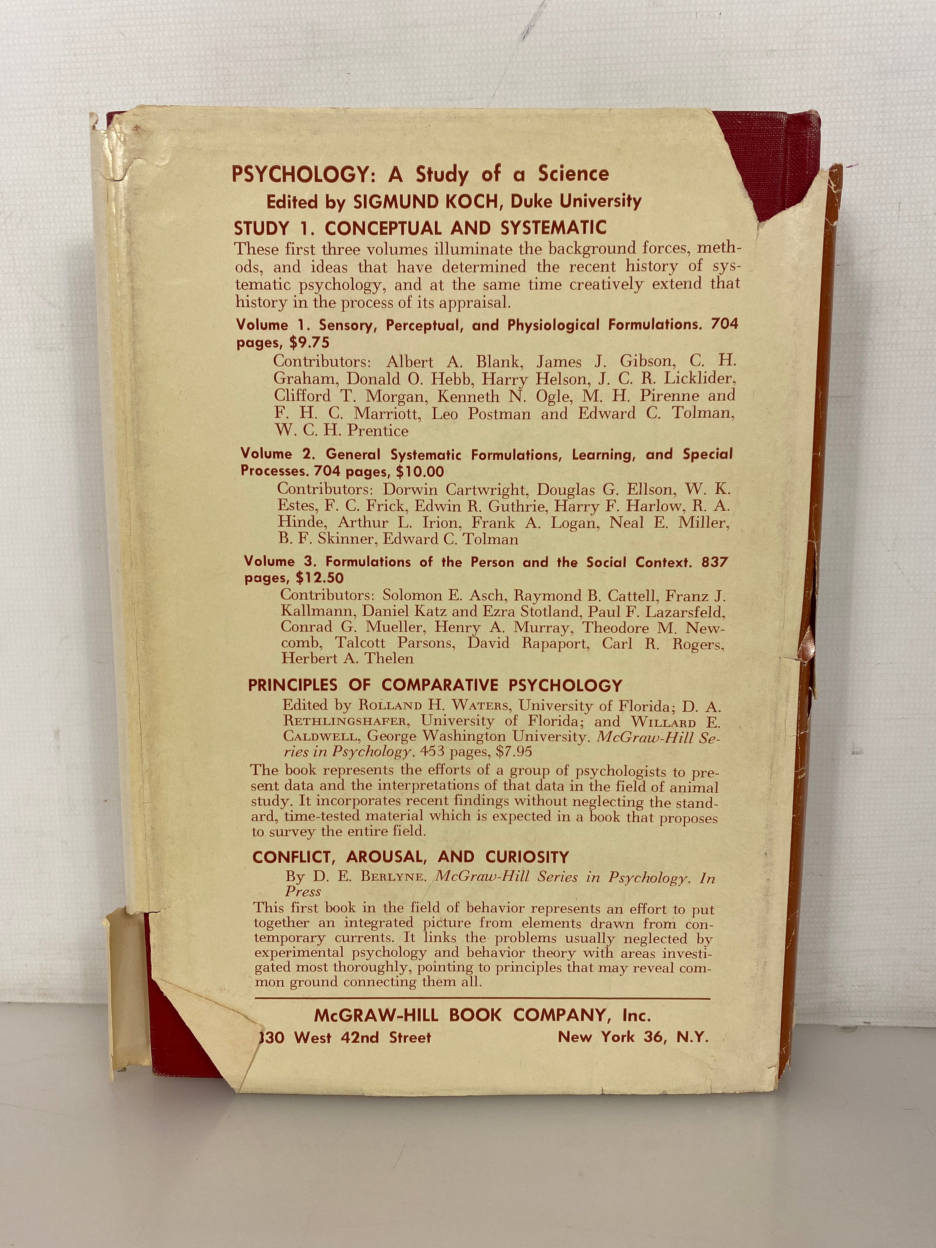 The Neuropsychology of Lashley 1960 McGraw-Hill Vintage HC DJ