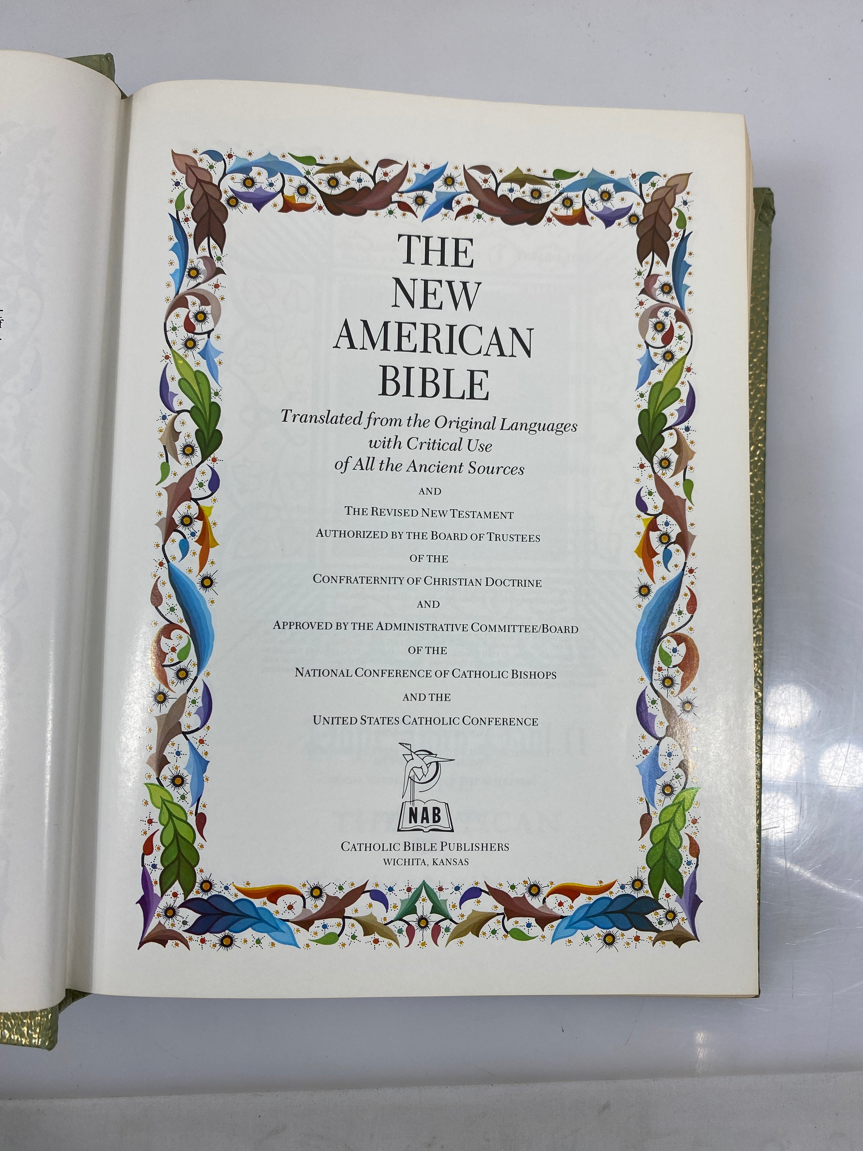 The New American Bible Catholic Bible Publishers 1988 HC
