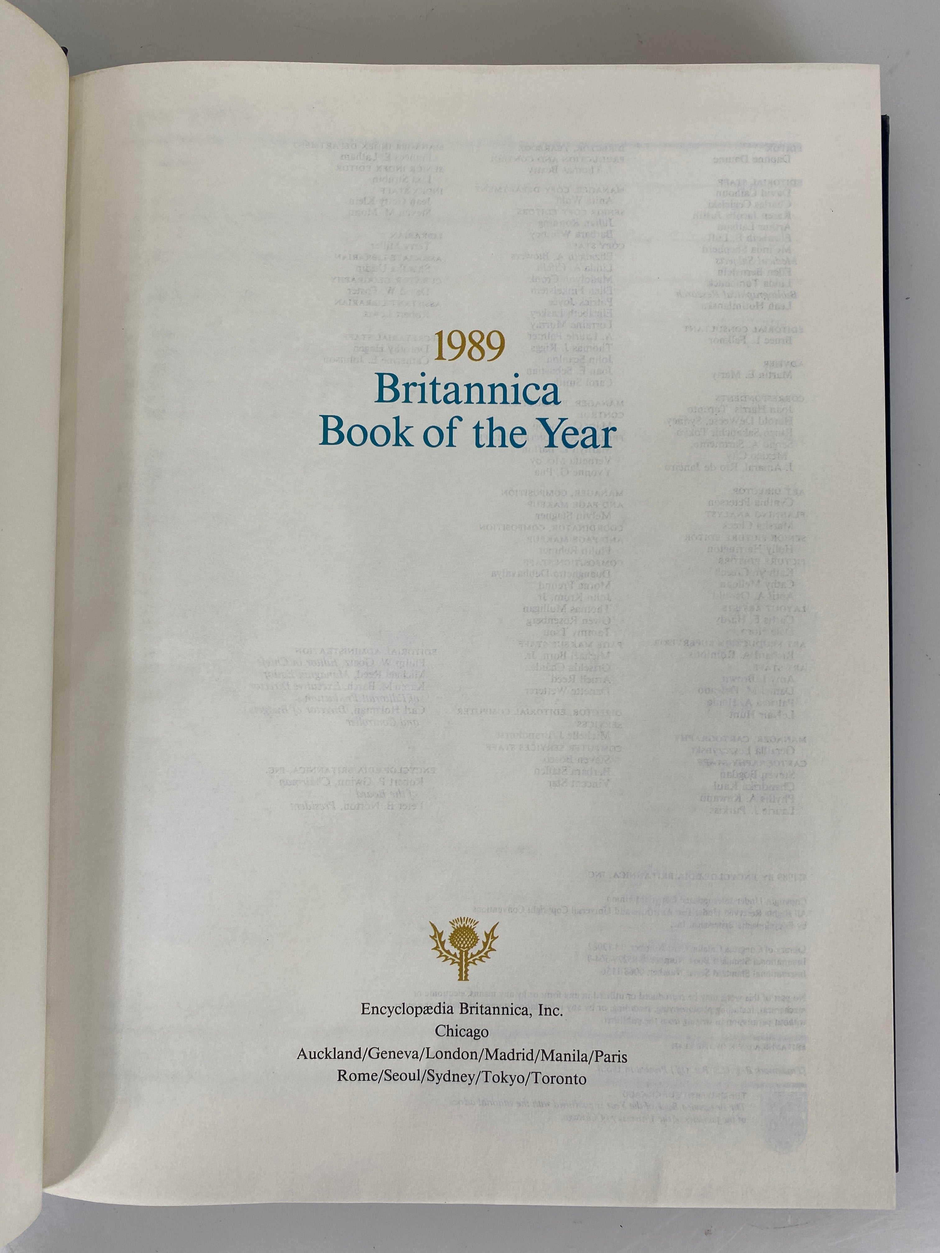 The New Encyclopedia Britannica 15th Ed vol 1-29+2 indx 1989 & 90 annual 1989 HC