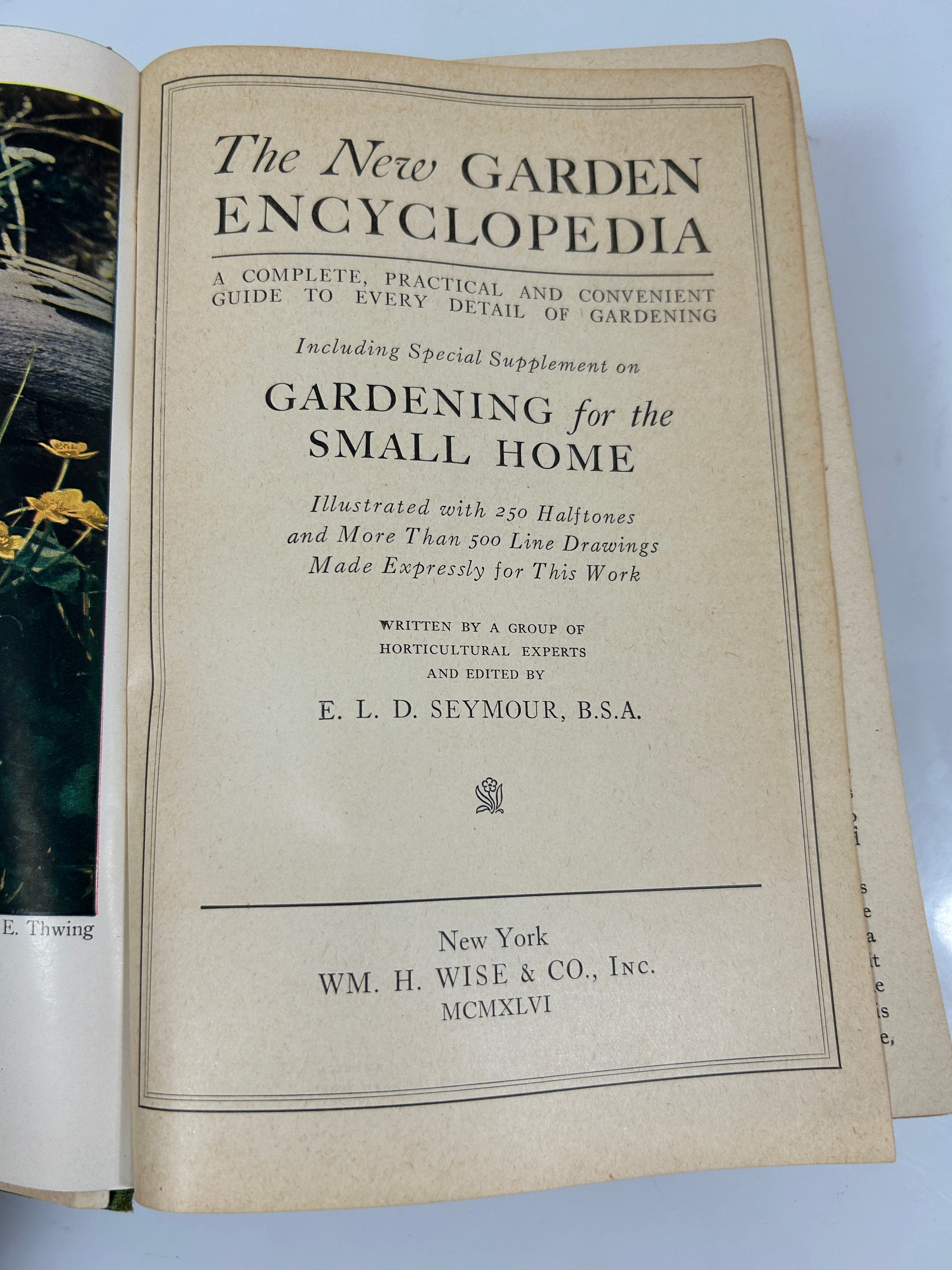 The New Garden Illustrated Encyclopedia Edit E.L.D. Seymour 1946 Wise & Co HC