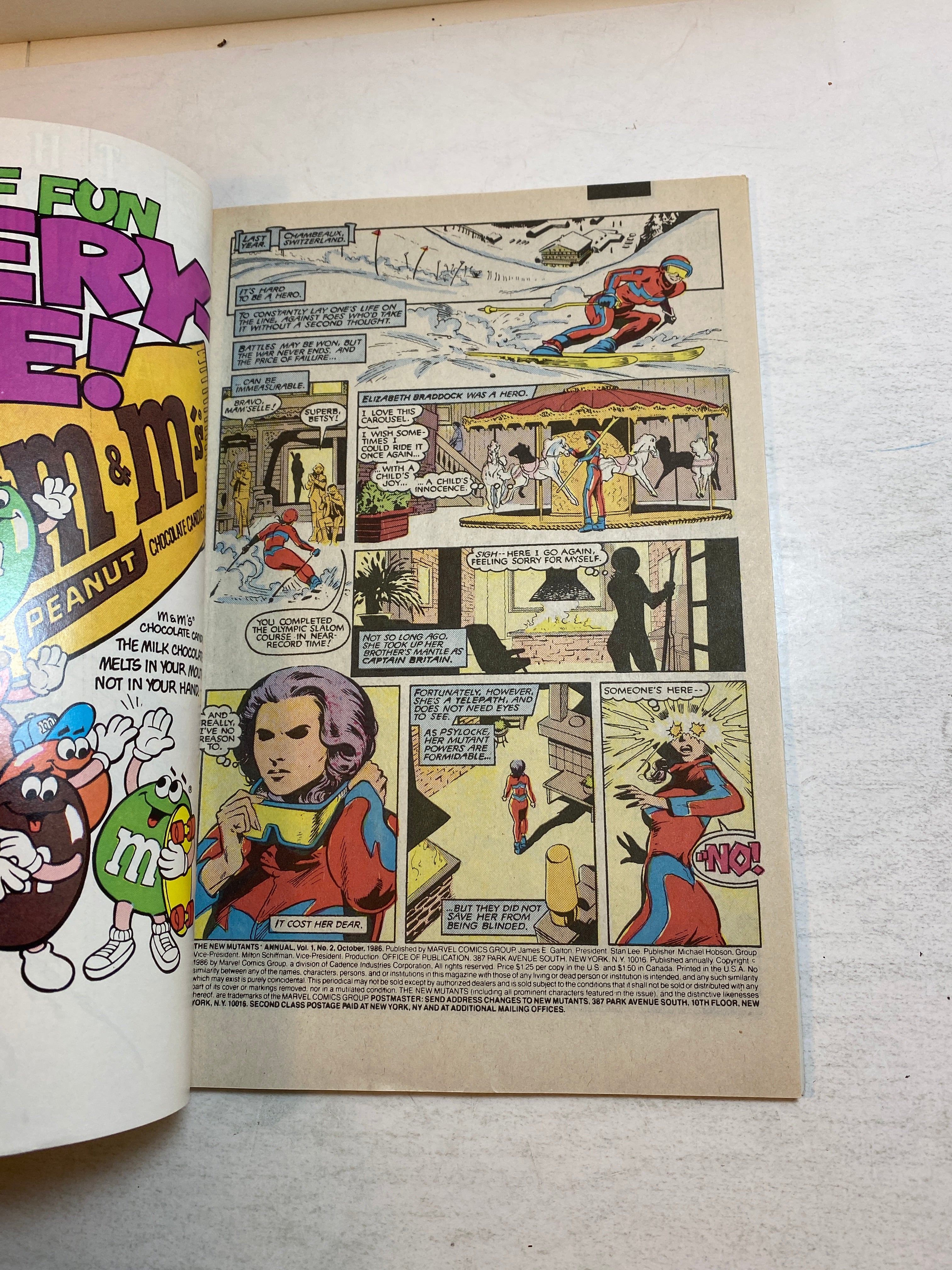 The New Mutants Marvel Comic Annual #2 1986 Psylocke