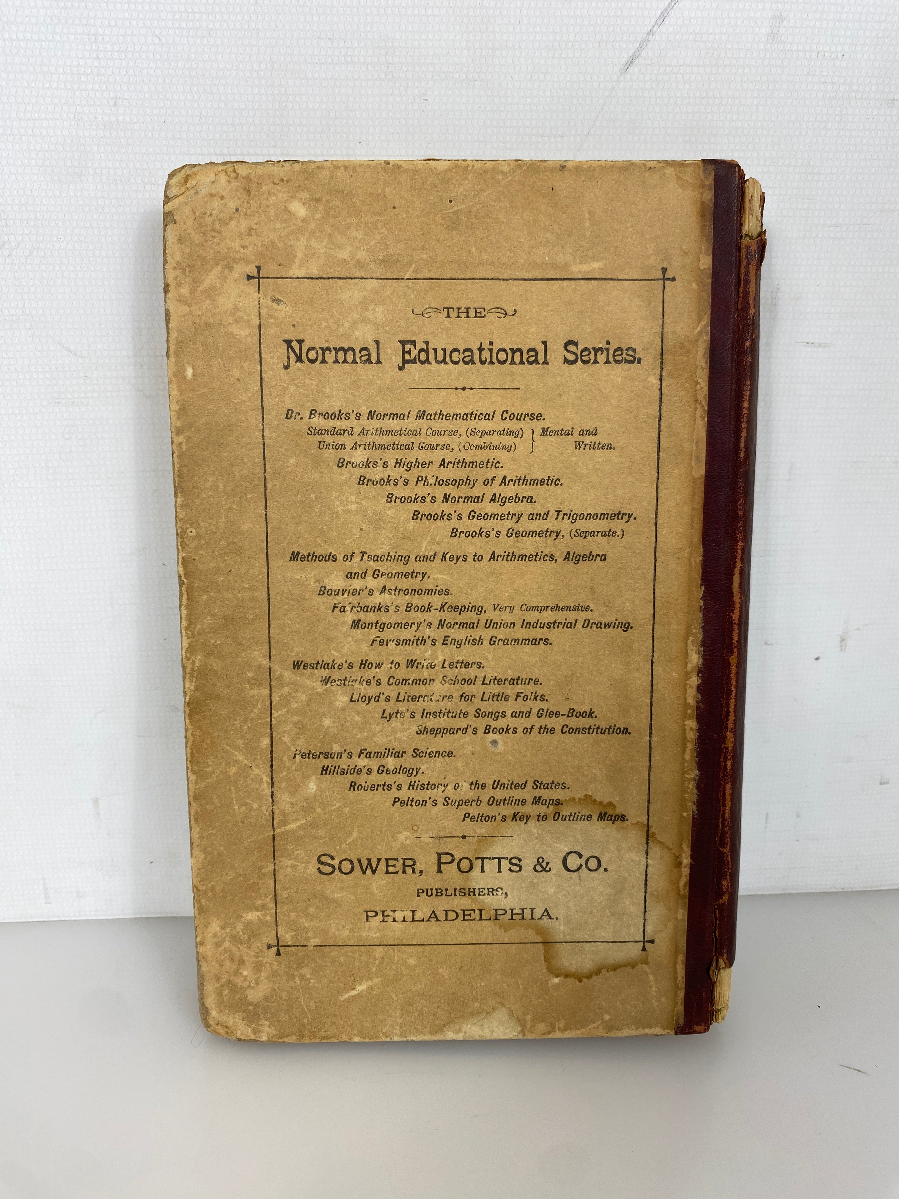 The Normal Union Arithmetic Part III by Edward Brooks 1877 Antique HC