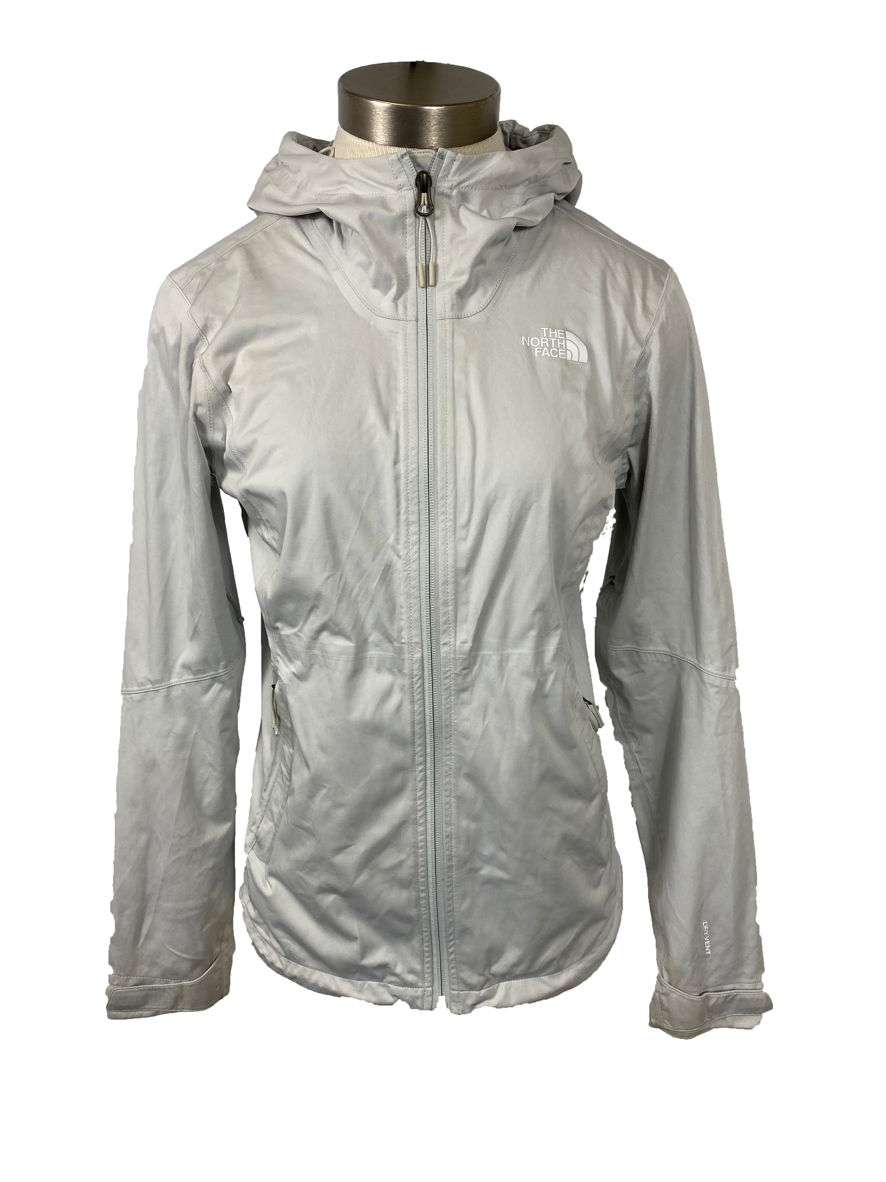 The North Face Light Grey Rain Jacket Women's Size Small