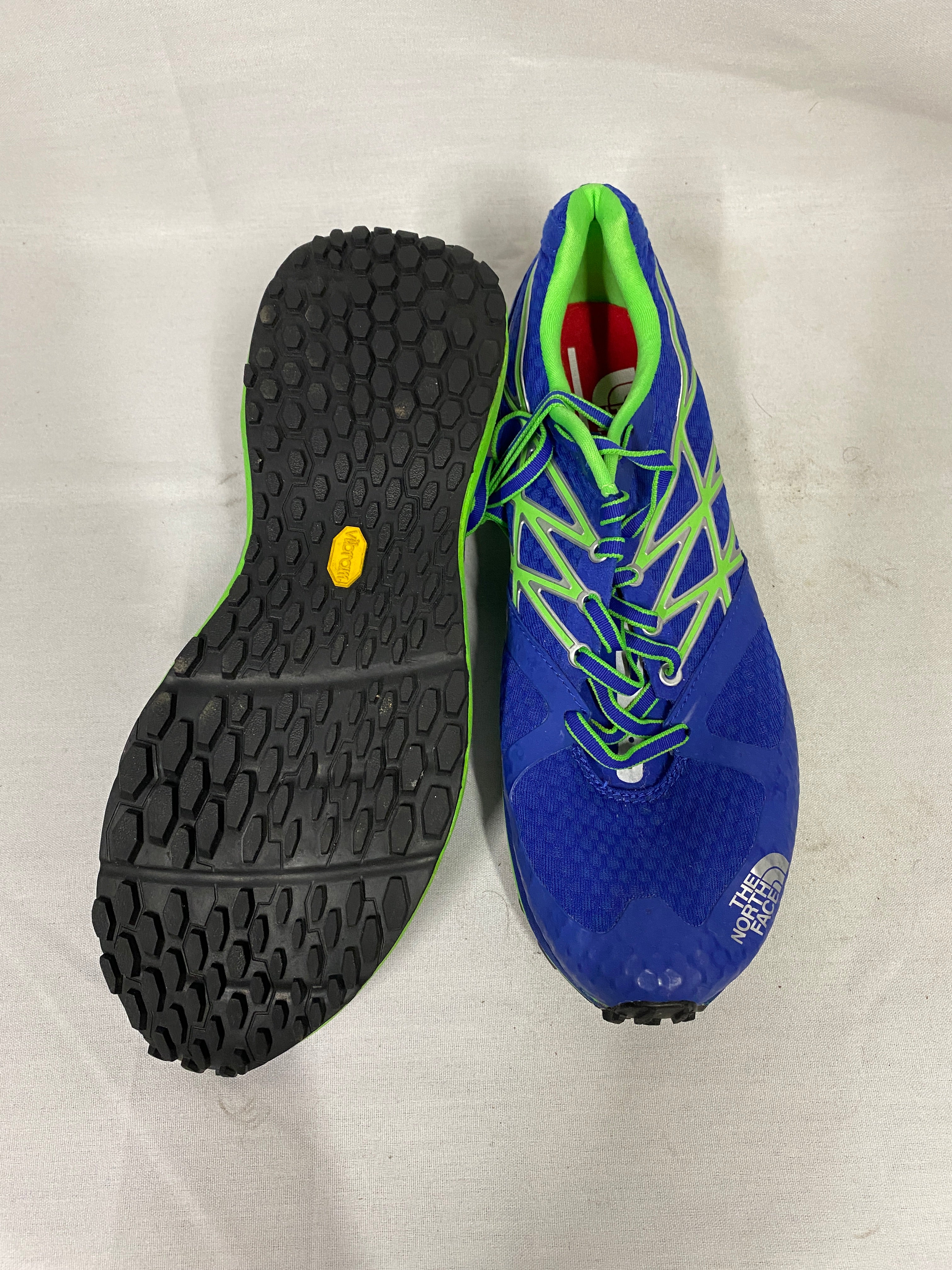 The North Face Ultra Trail Shoes in Honor Blue and Power Green Men's Size 9