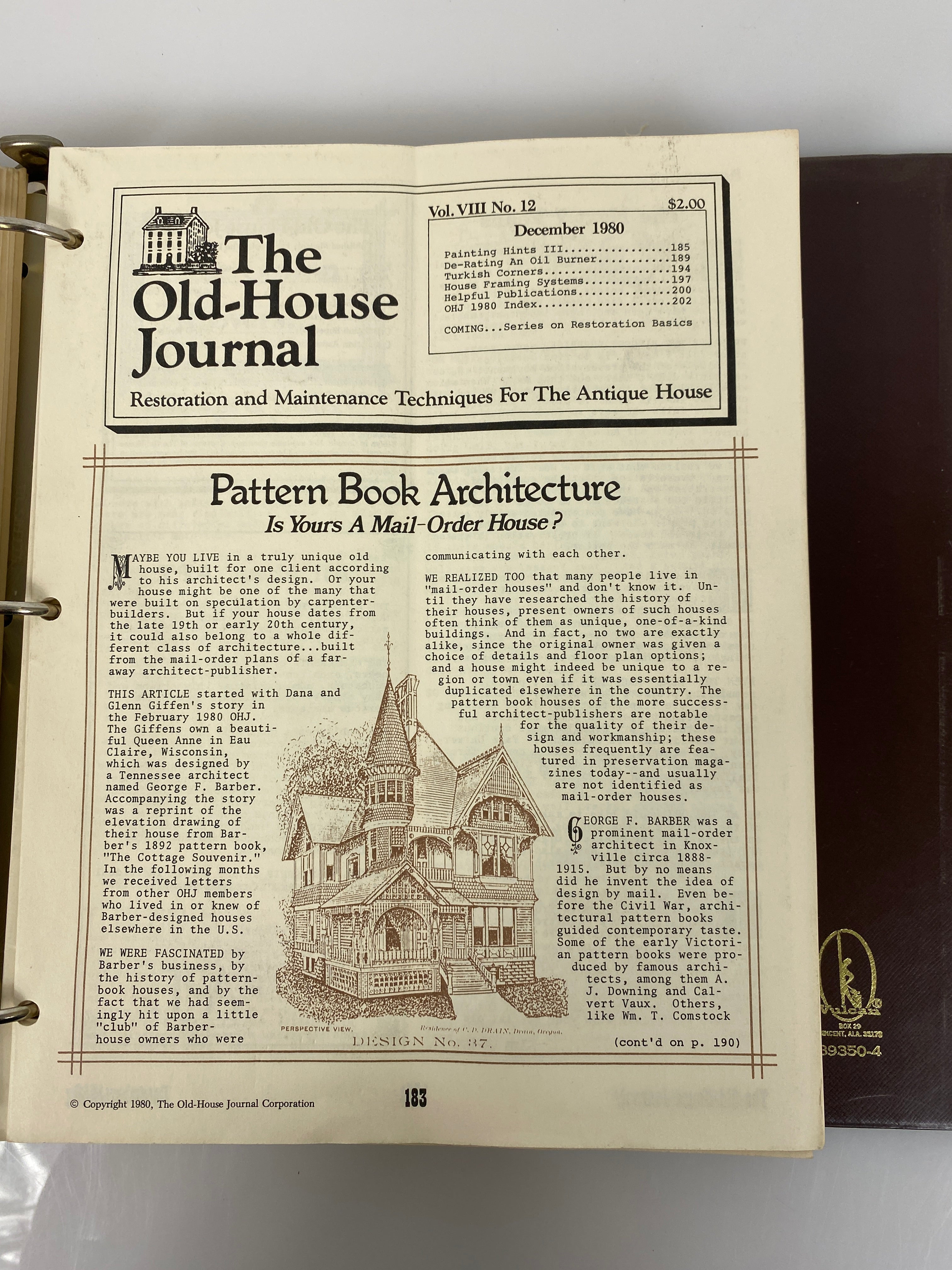 The Old-House Journal magazine/newsletter run 1982-1983 (complete run)