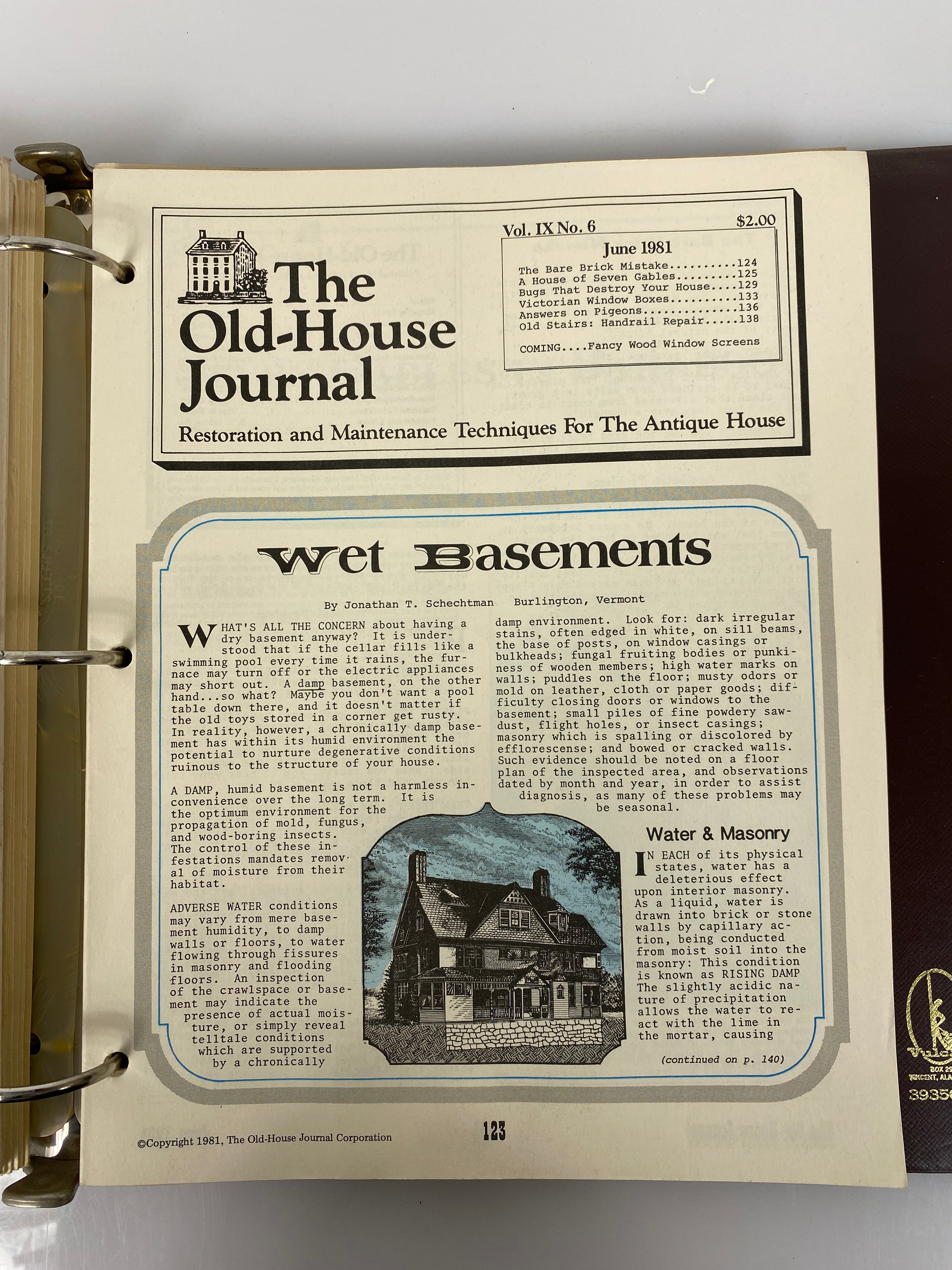 The Old-House Journal magazine/newsletter run 1982-1983 (complete run)