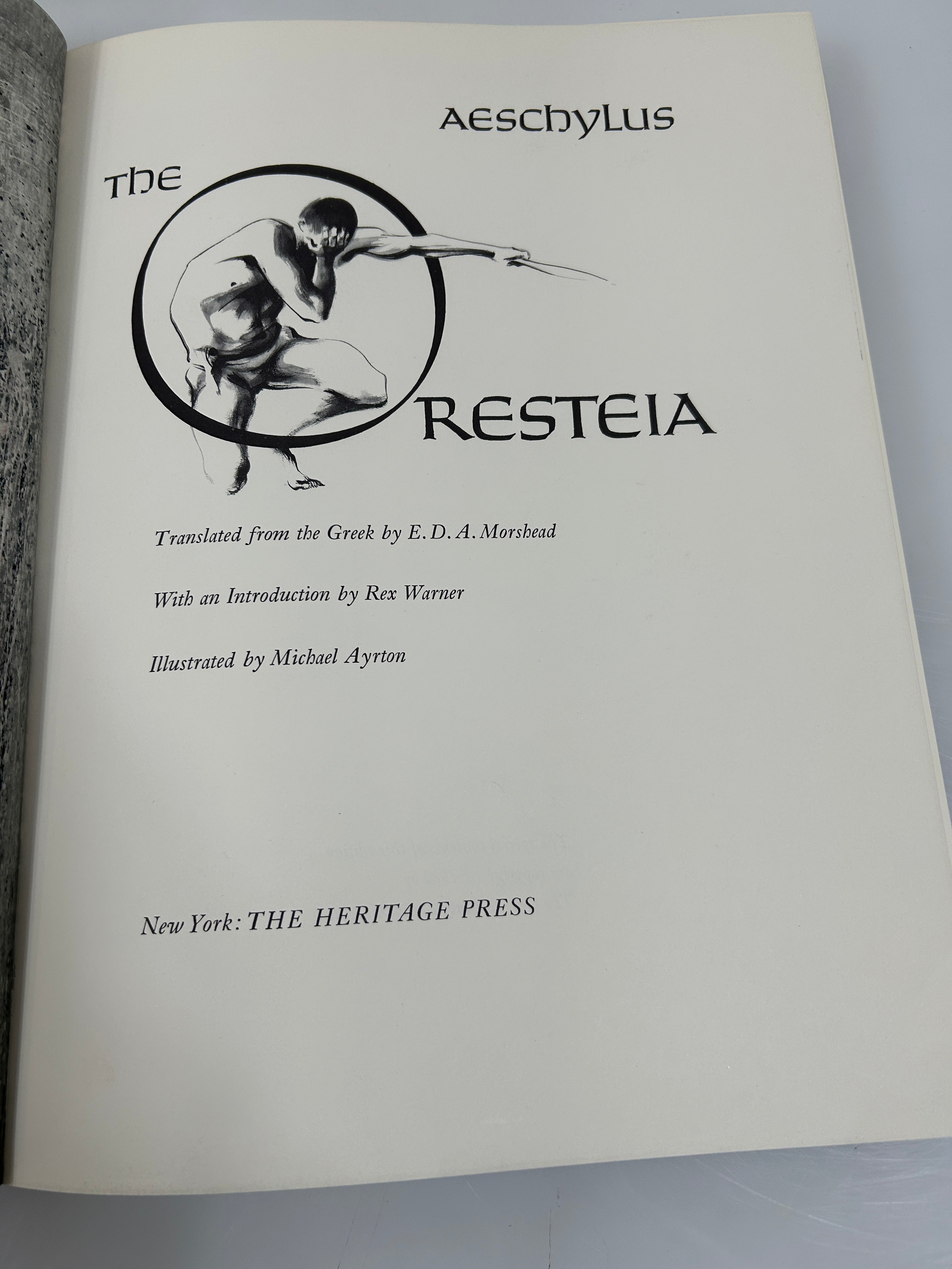 The Oresteia Aeschylus 1961 The Heritage Press HC in Slipcase