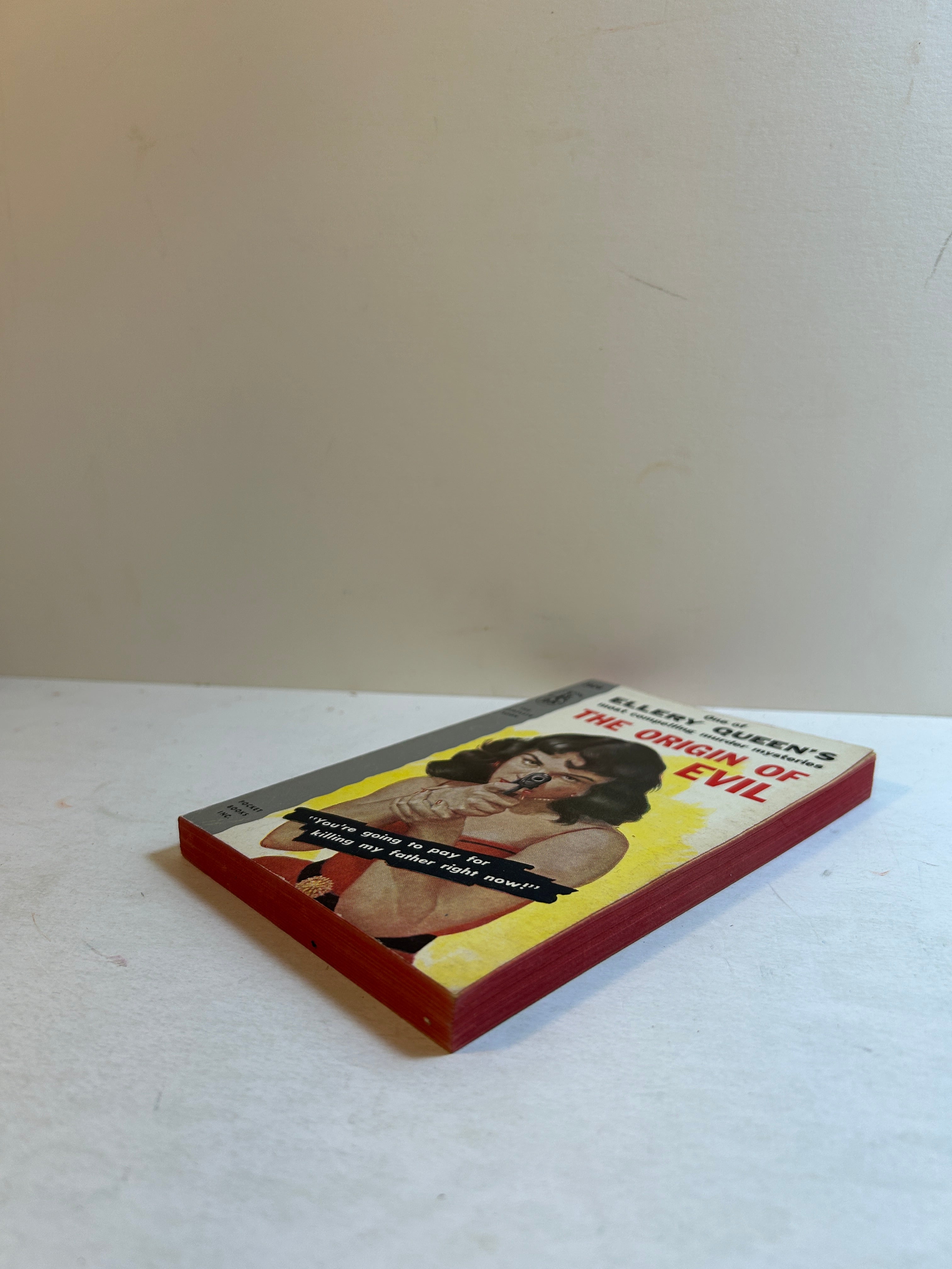 The Origin of Evil by Ellery Queen 4th Printing Pocket Book 1957 SC