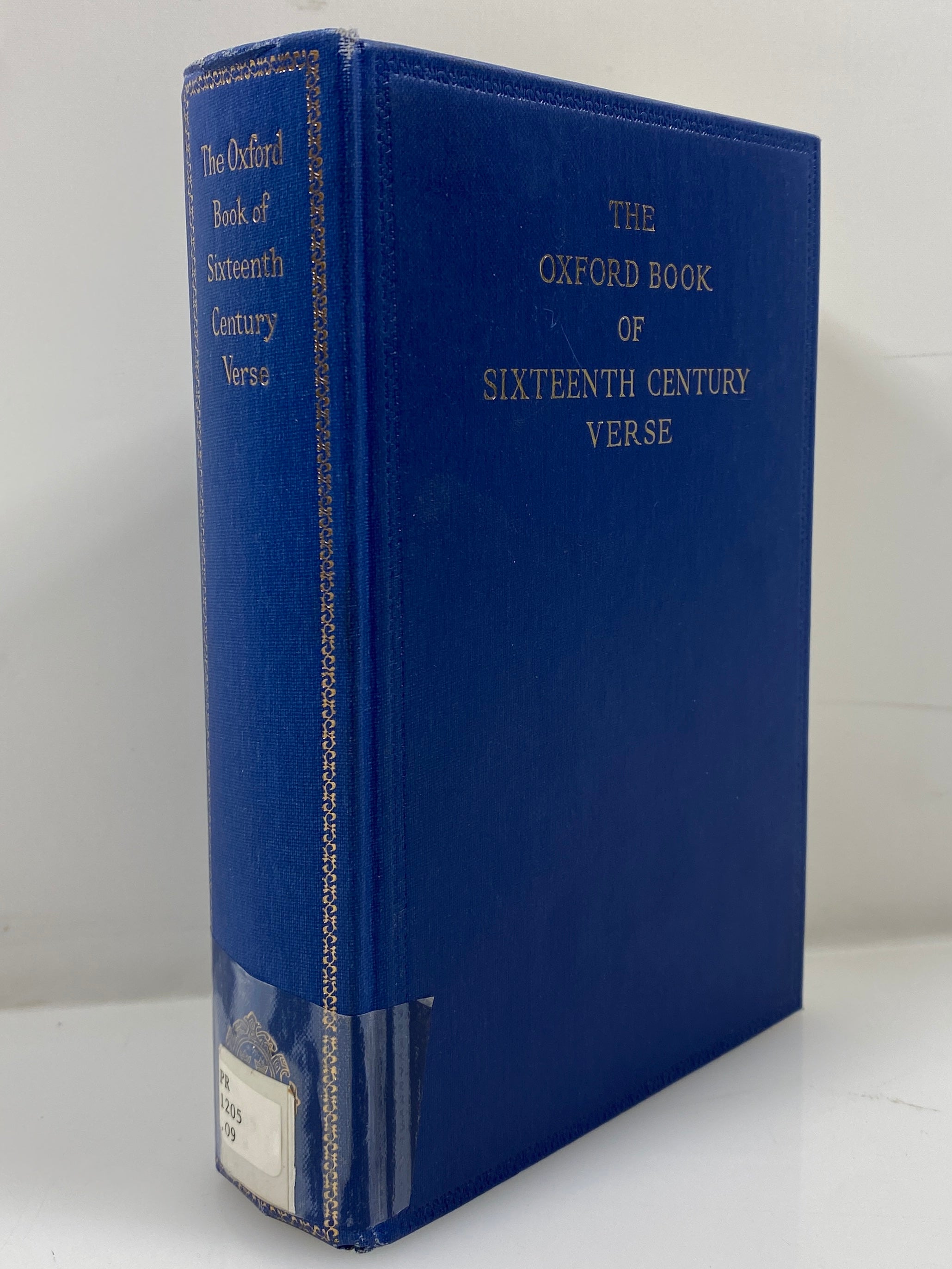 The Oxford Book of Sixteenth Century Verse 1966 Vintage Ex-Library HC