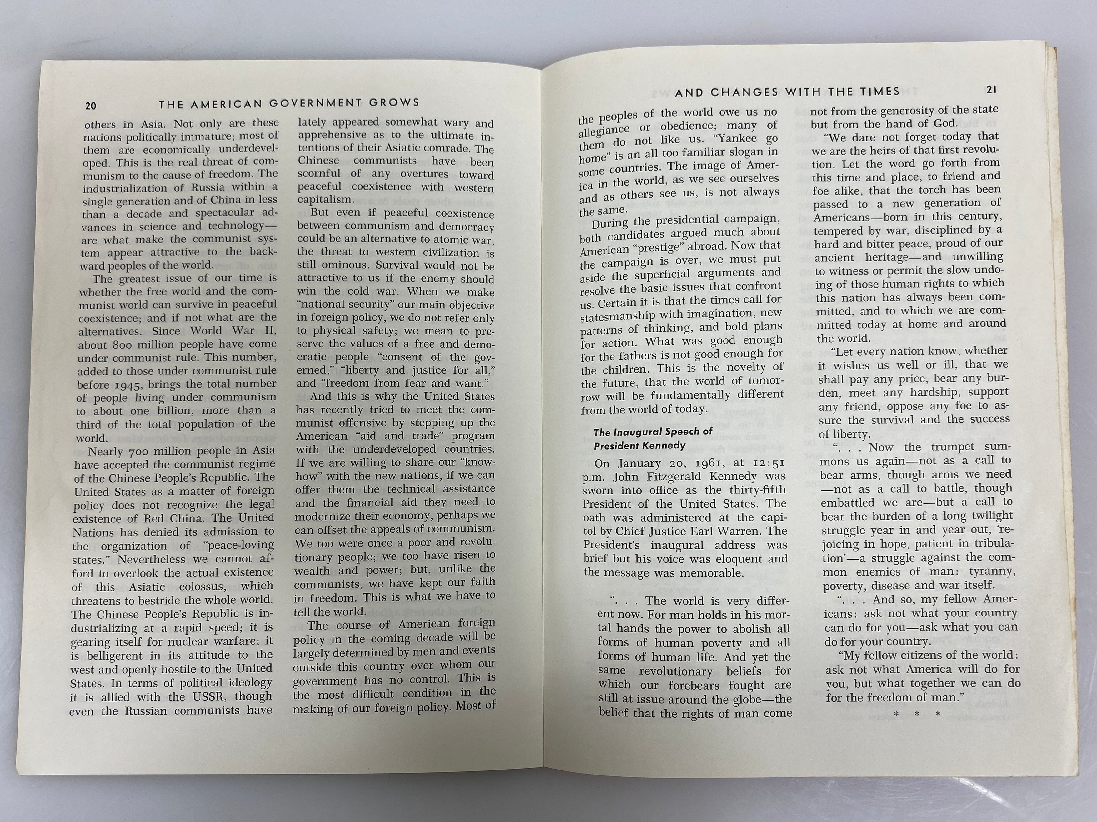 The People Govern by Paquin/Irish w Supplement 1961 Vintage HC Textbook