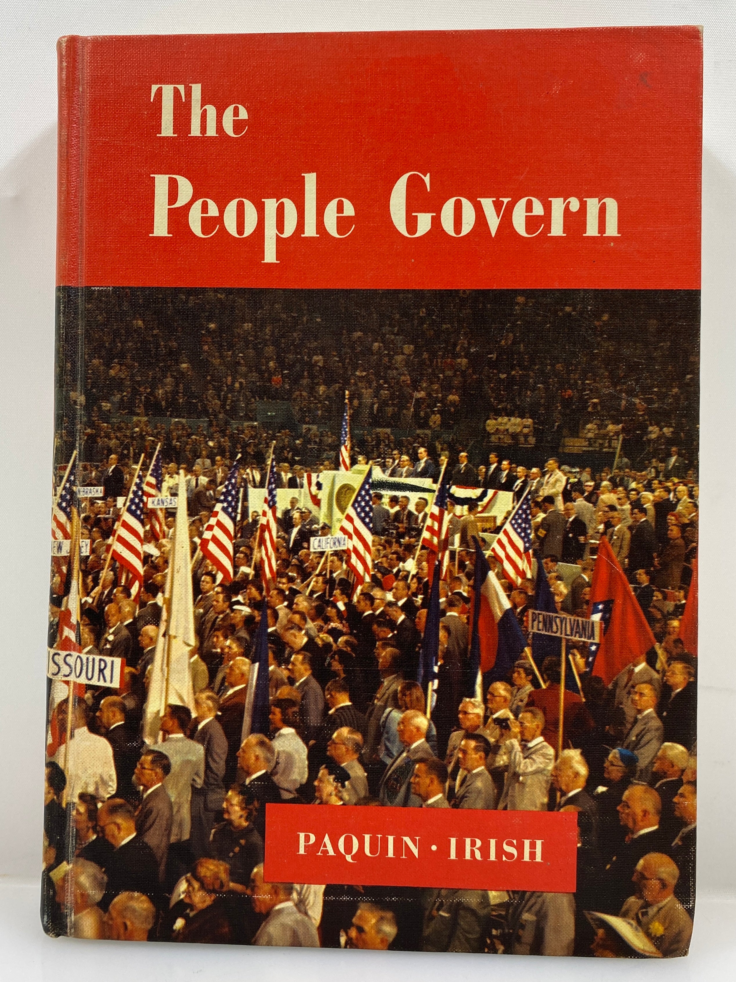 The People Govern by Paquin/Irish w Supplement 1961 Vintage HC Textbook