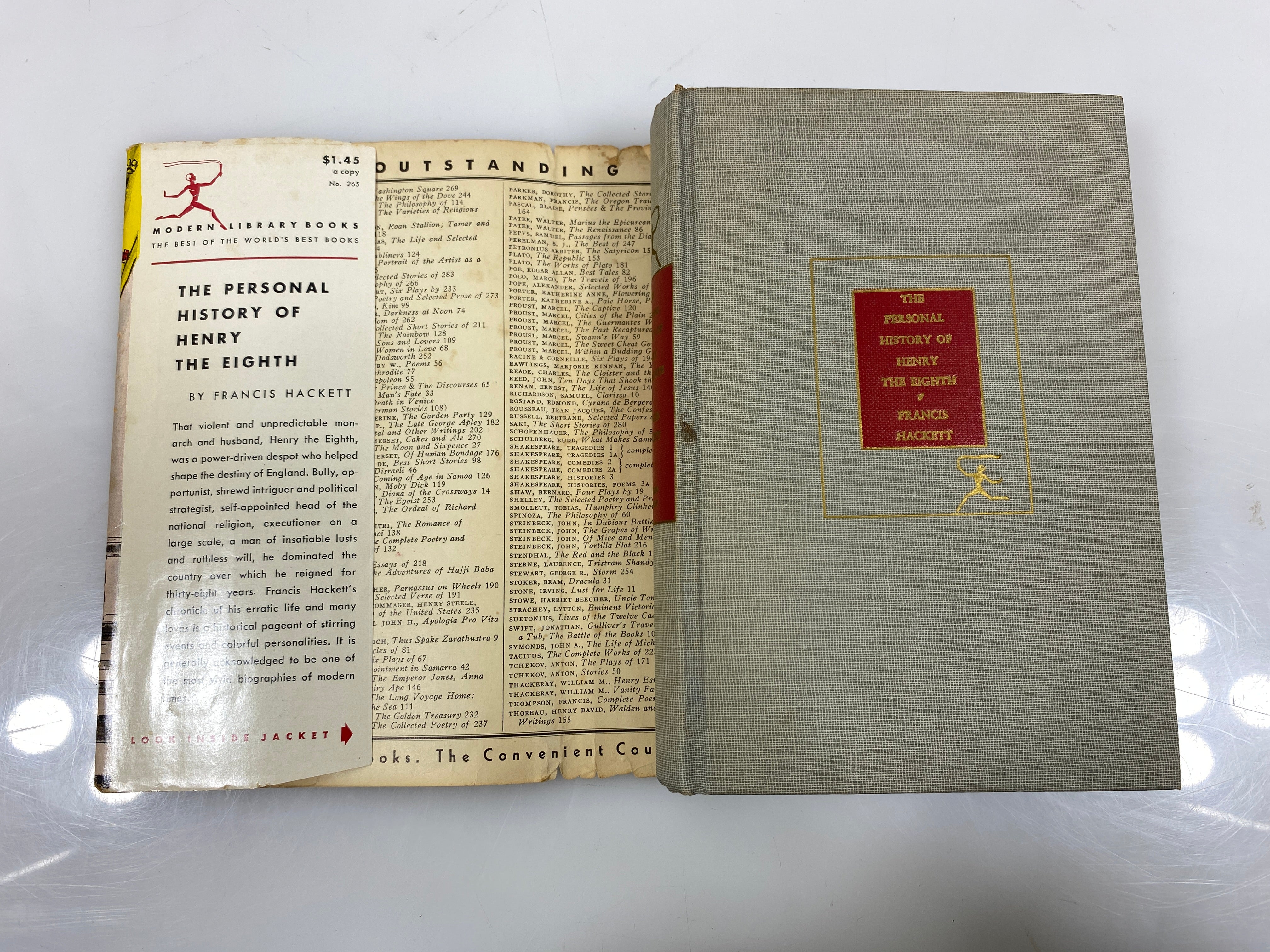 The Personal History of Henry The Eighth by Hackett 1945 HCDJ