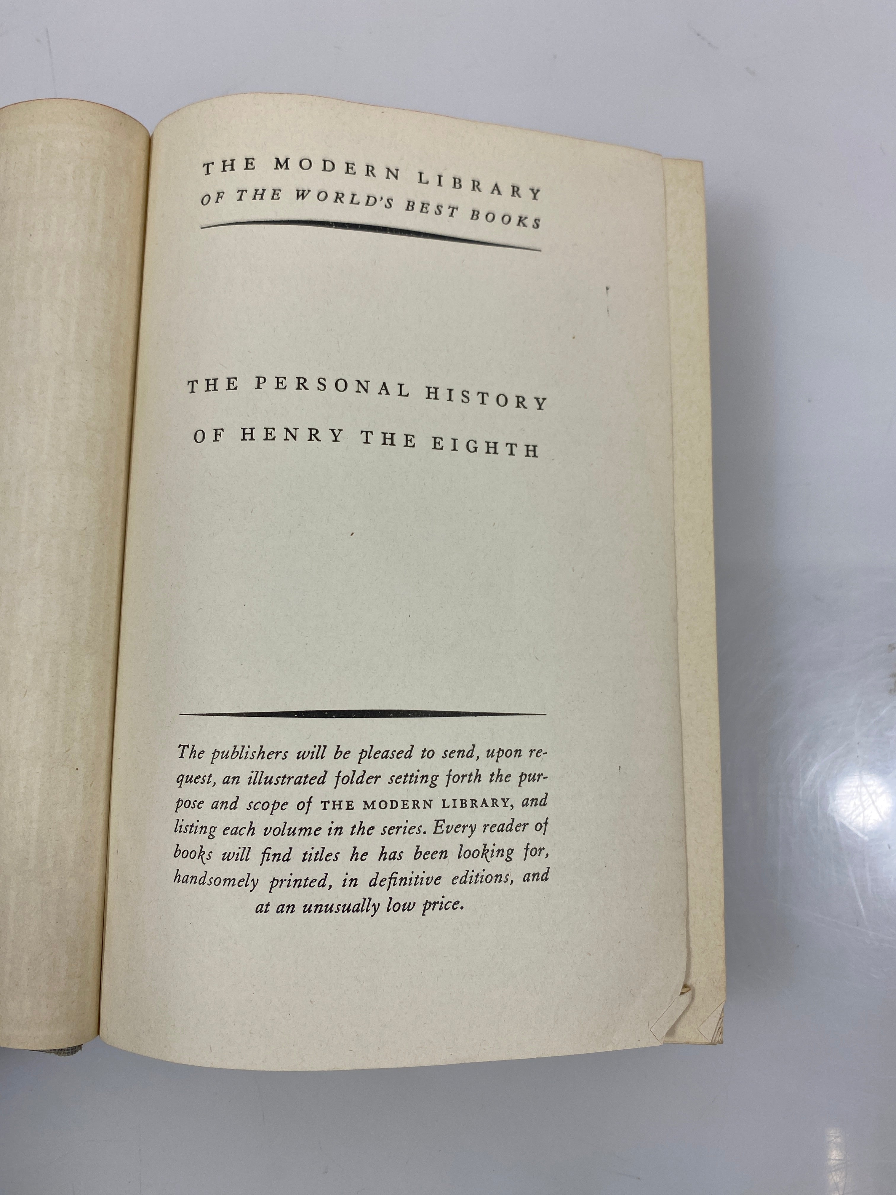The Personal History of Henry The Eighth by Hackett 1945 HCDJ