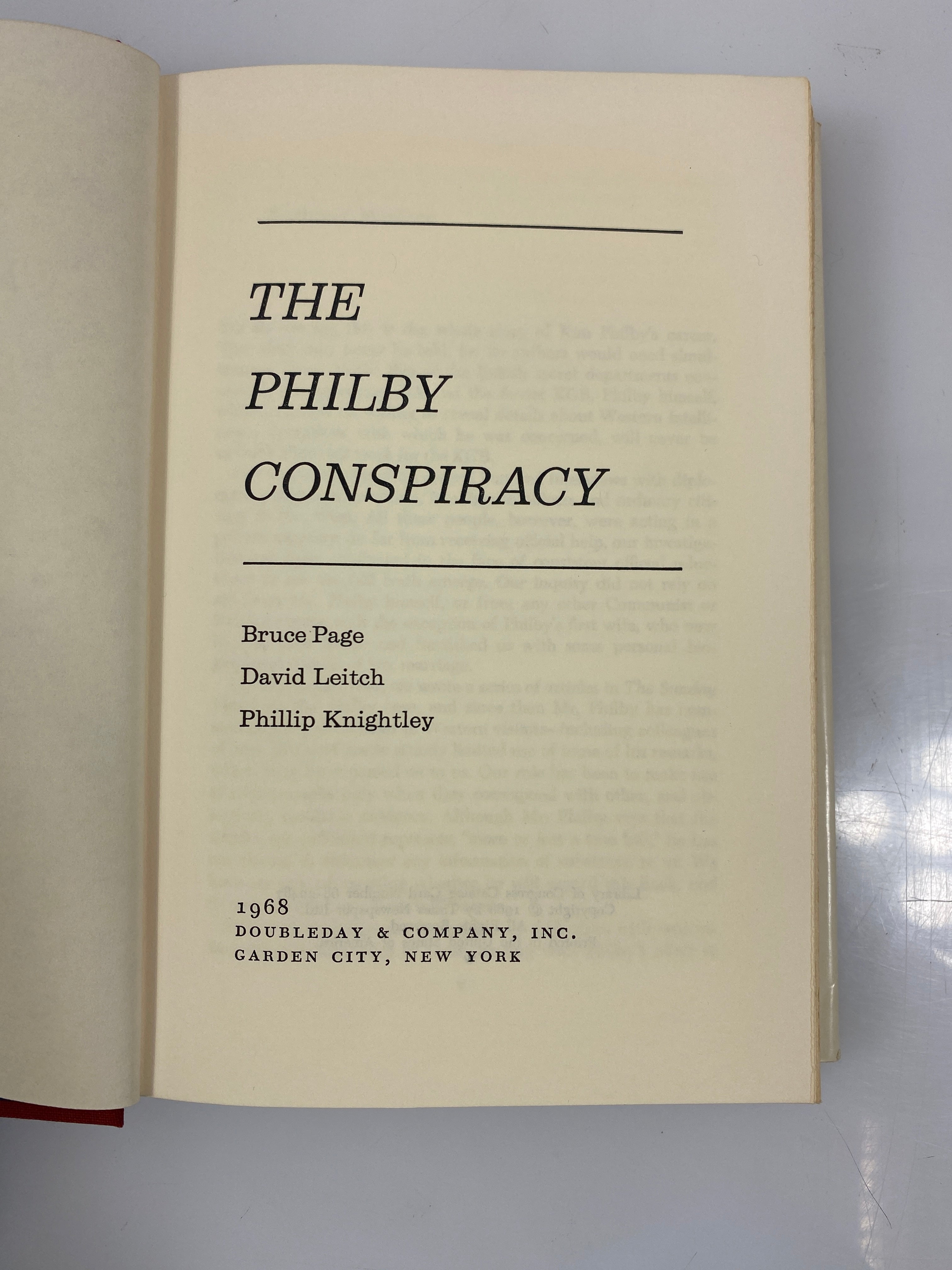 The Philby Conspiracy Page, Leitch, & Knightley 1968 HCDJ