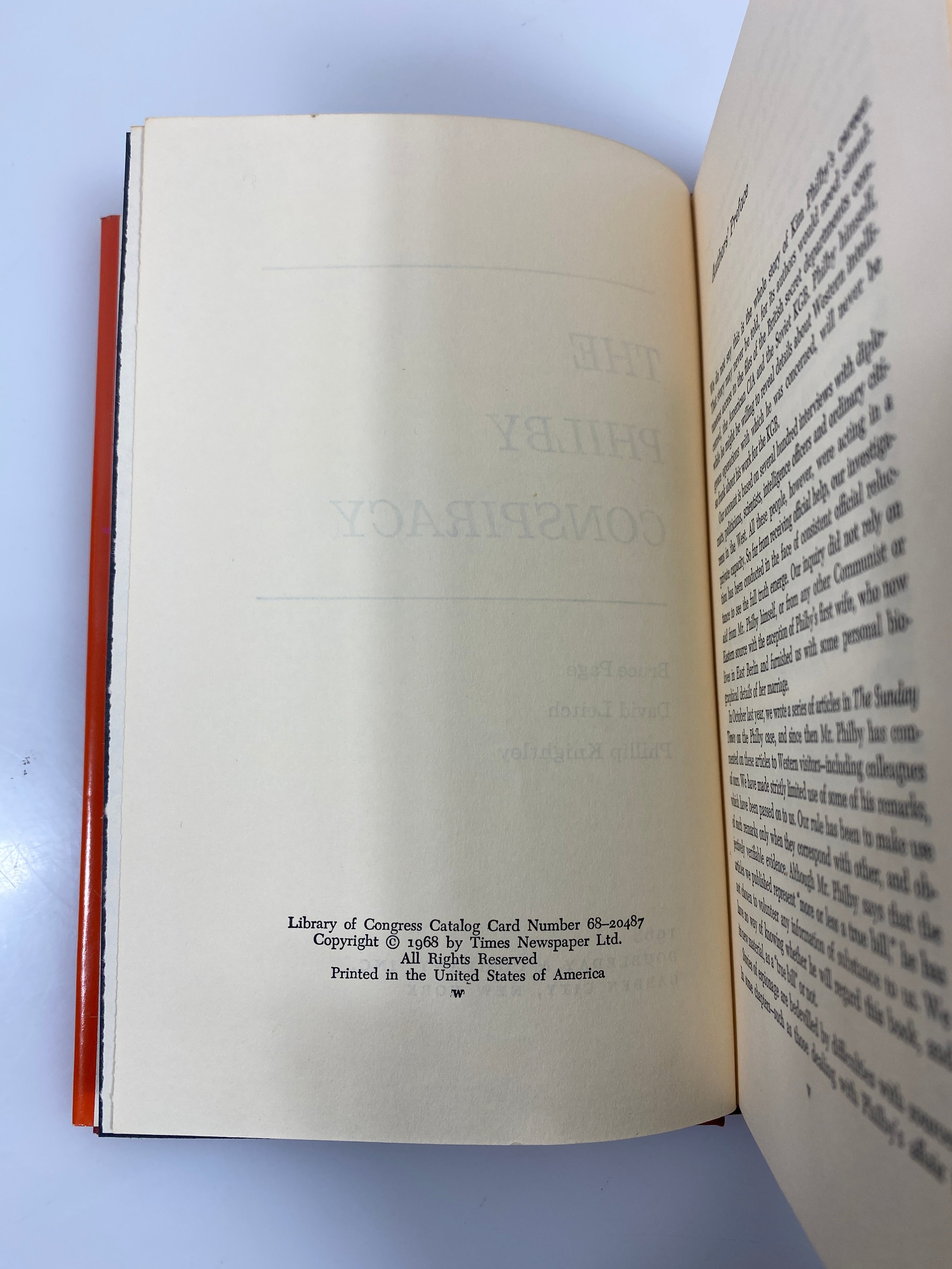 The Philby Conspiracy Page, Leitch, & Knightley 1968 HCDJ