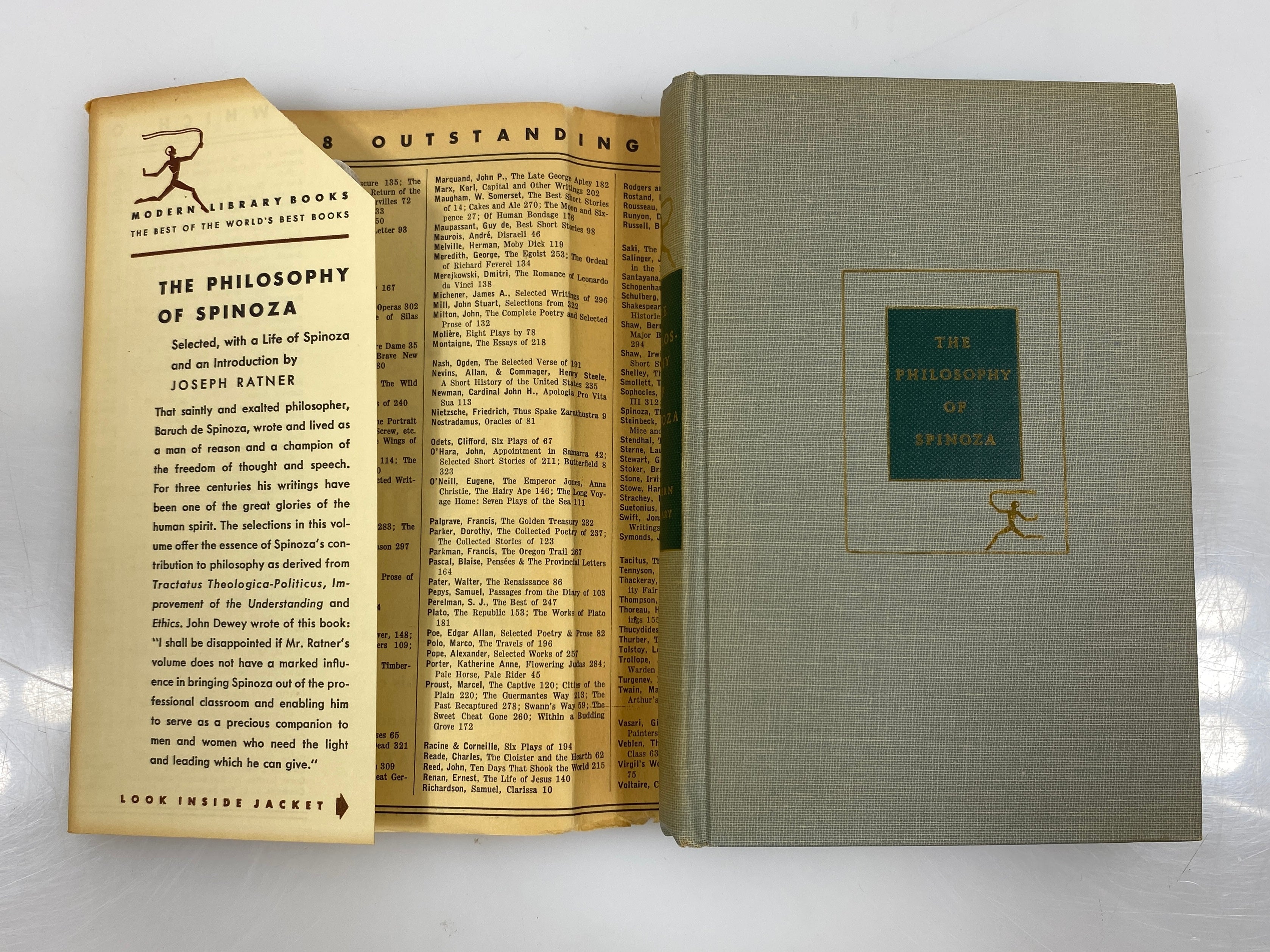 The Philosophy of Spinoza The Modern Library 1954 HCDJ