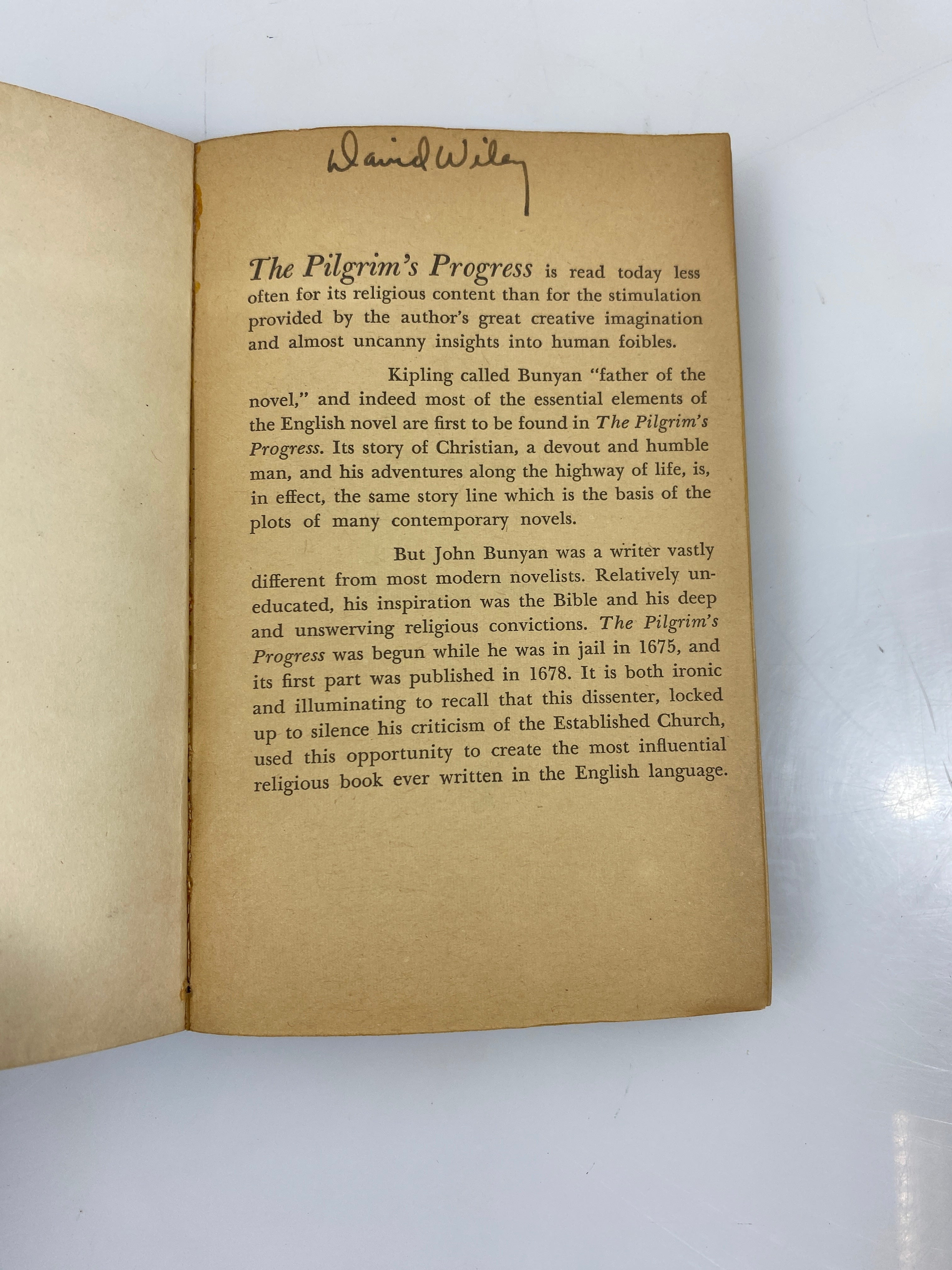 The Pilgrim's Progress Bunyan Pocket Library 1957 SC