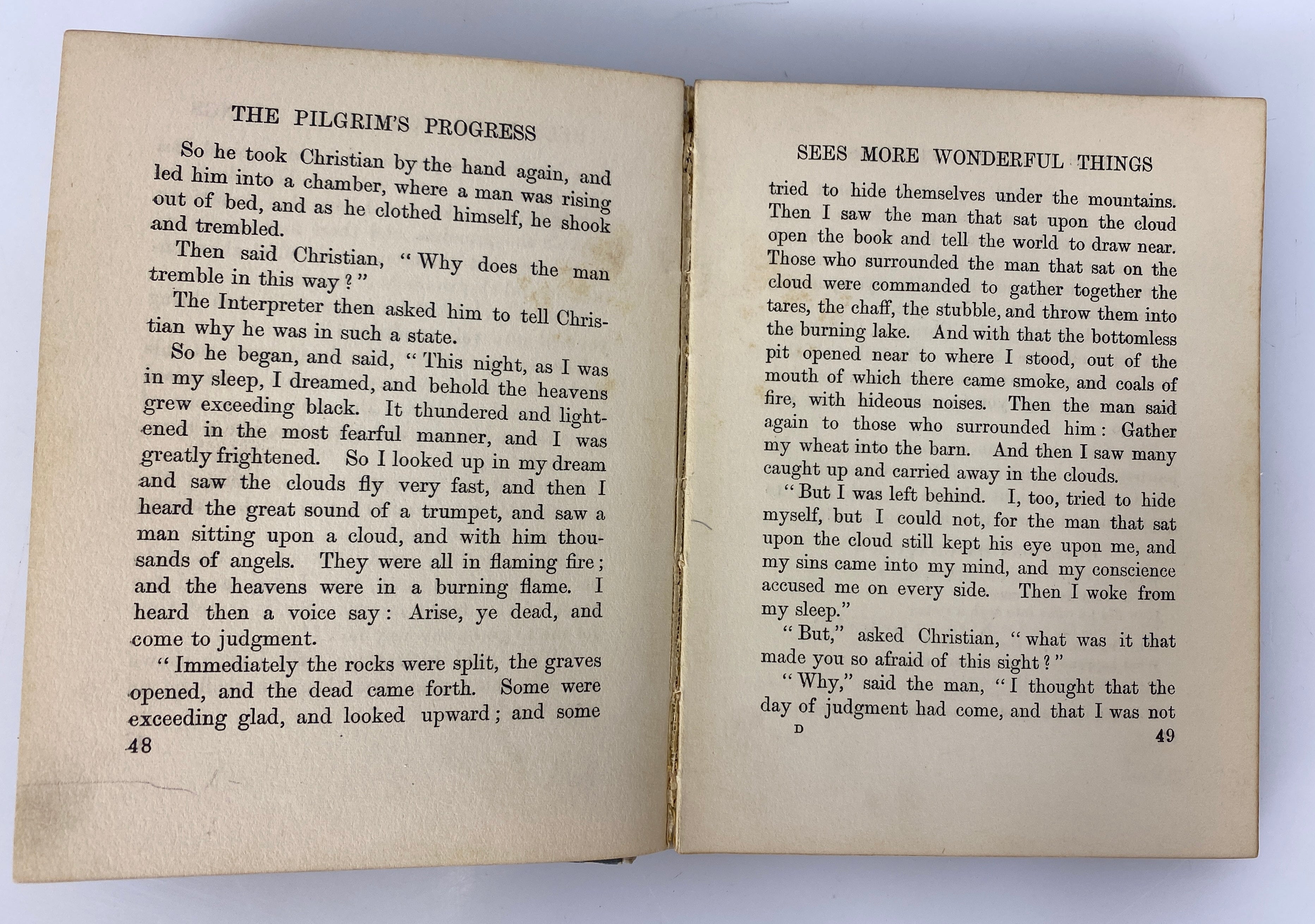 The Pilgrim's Progress John Bunyan Children's Edition 1911 Antique HC