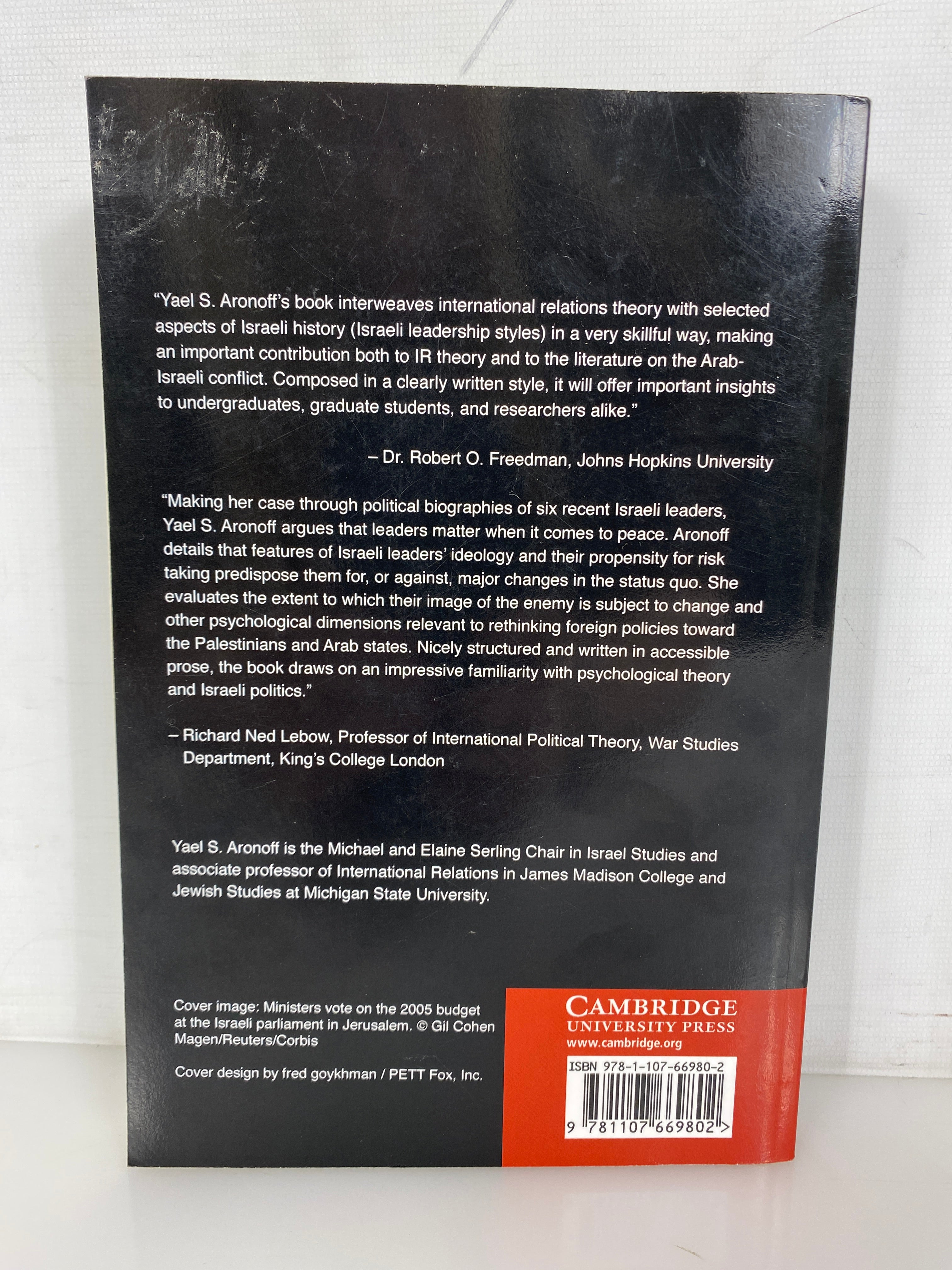 The Political Psychology of Israeli Prime Ministers Yael Aronoff Signed 2014 SC