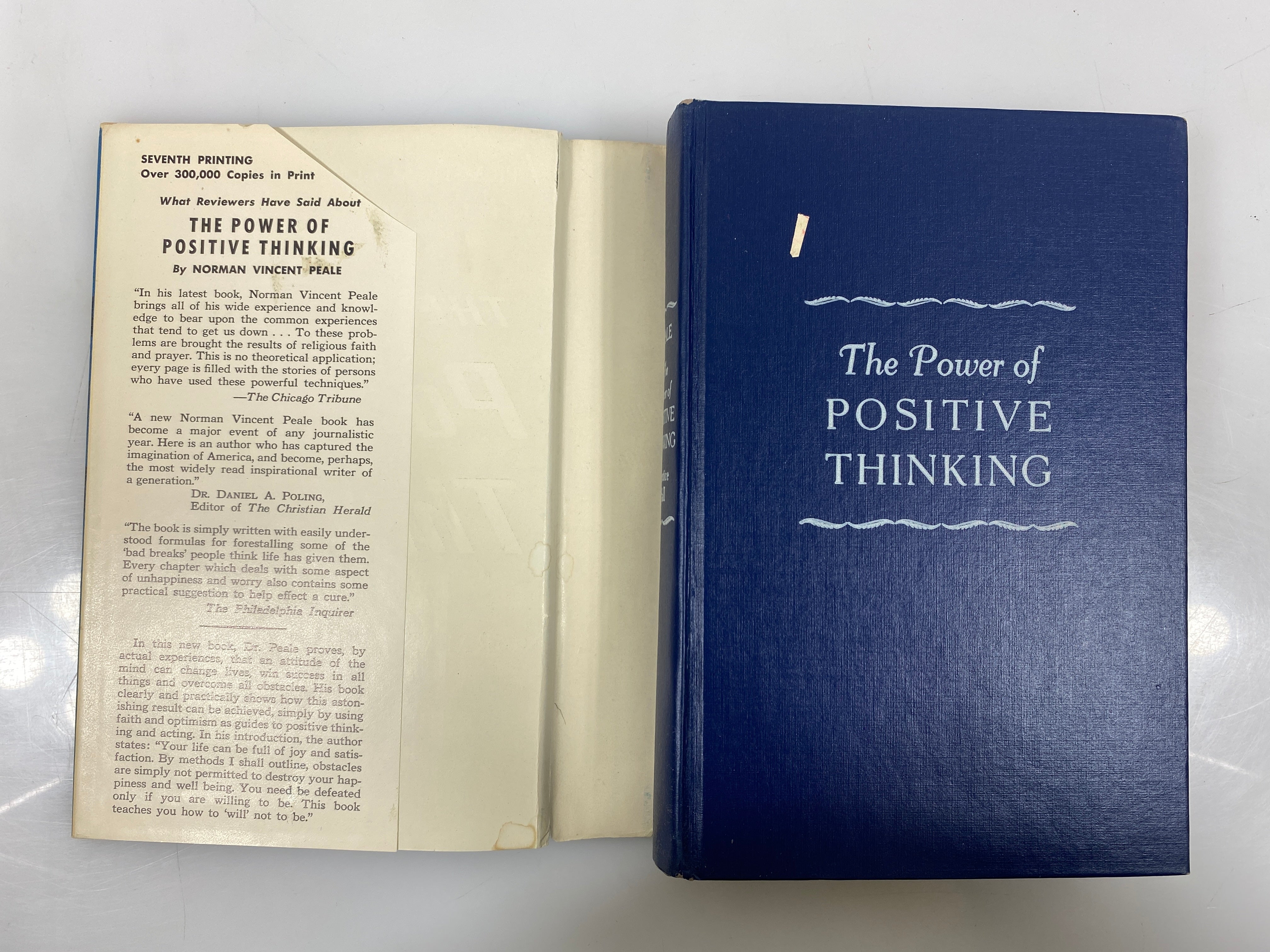 The Power of Positive Thinking Norman Peale7th Printing 1953 HCDJ