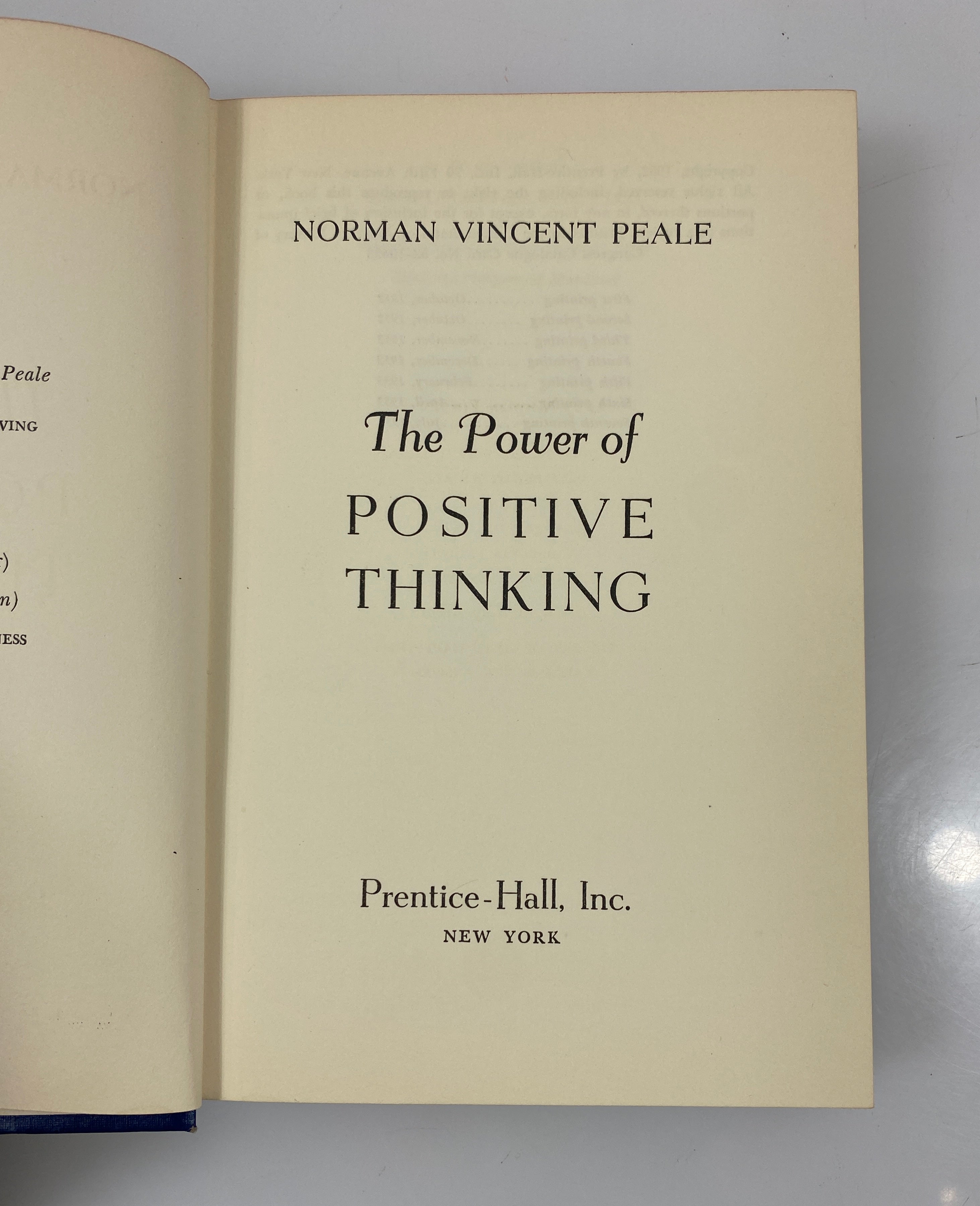 The Power of Positive Thinking Norman Peale7th Printing 1953 HCDJ