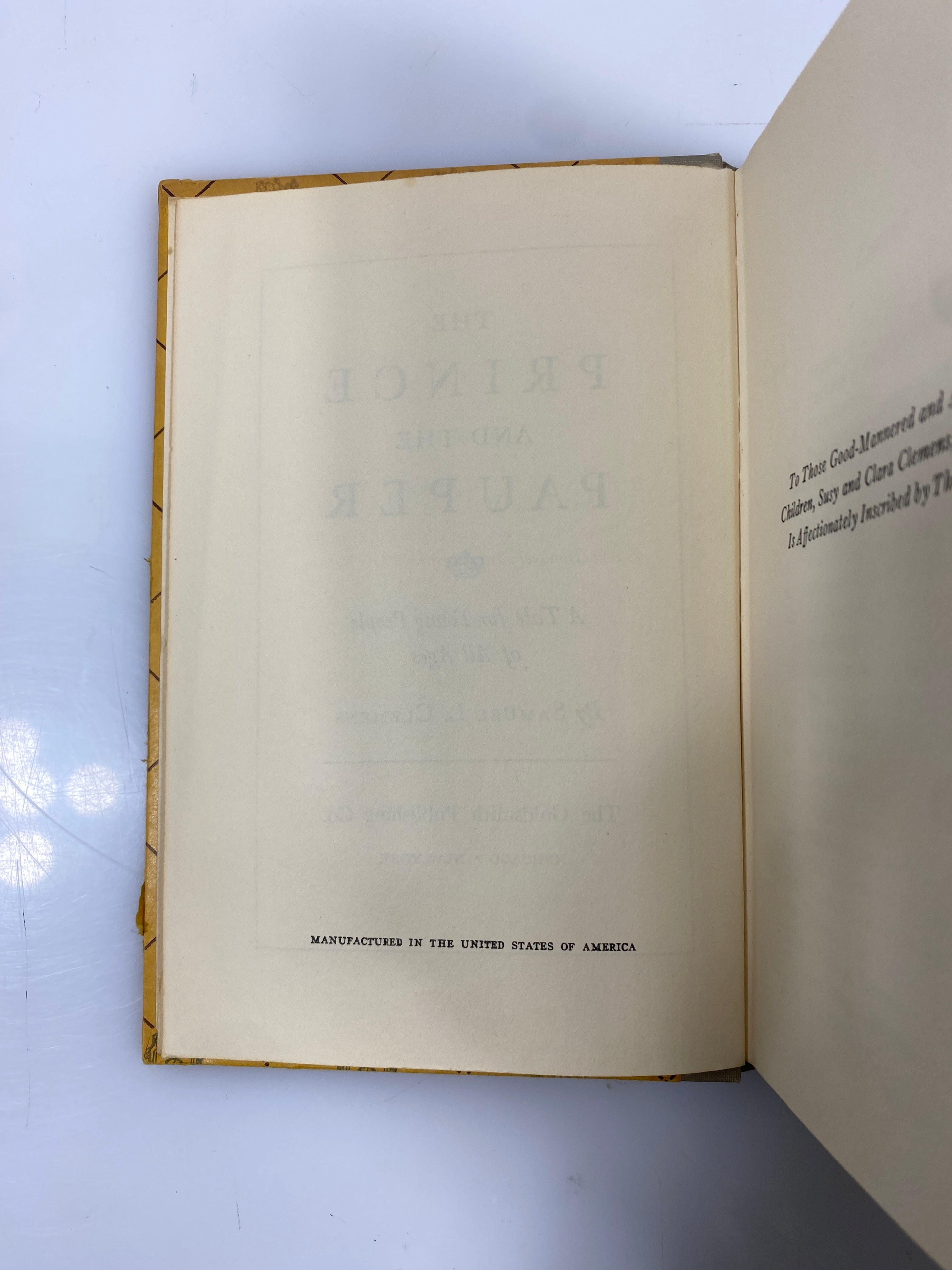 The Prince and the Pauper by Clemens Goldsmith Publishing Co HC