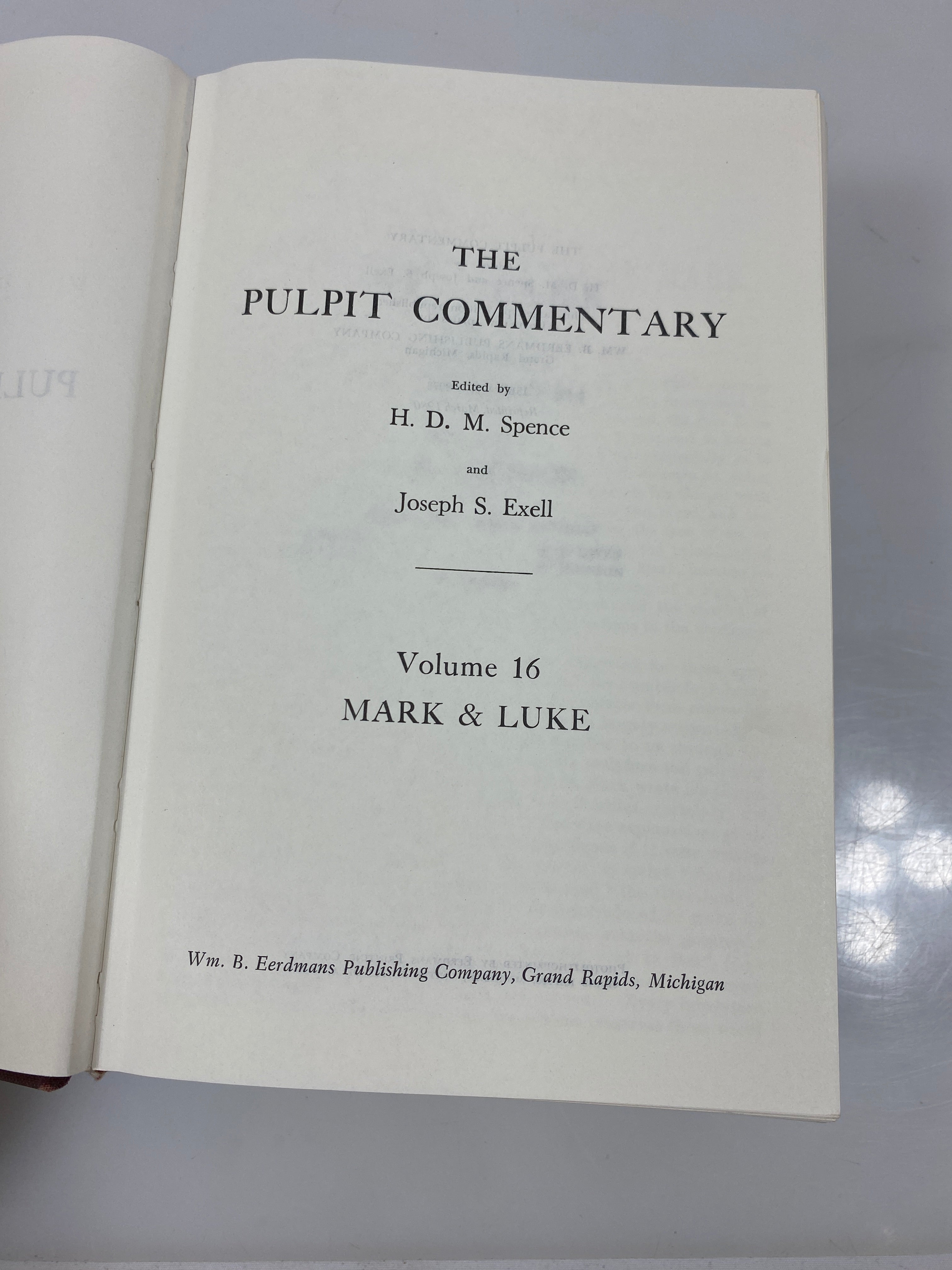 The Pulpit Commentary by Spence/Exell Vol. 16 1980 Reprint Ex-library HC