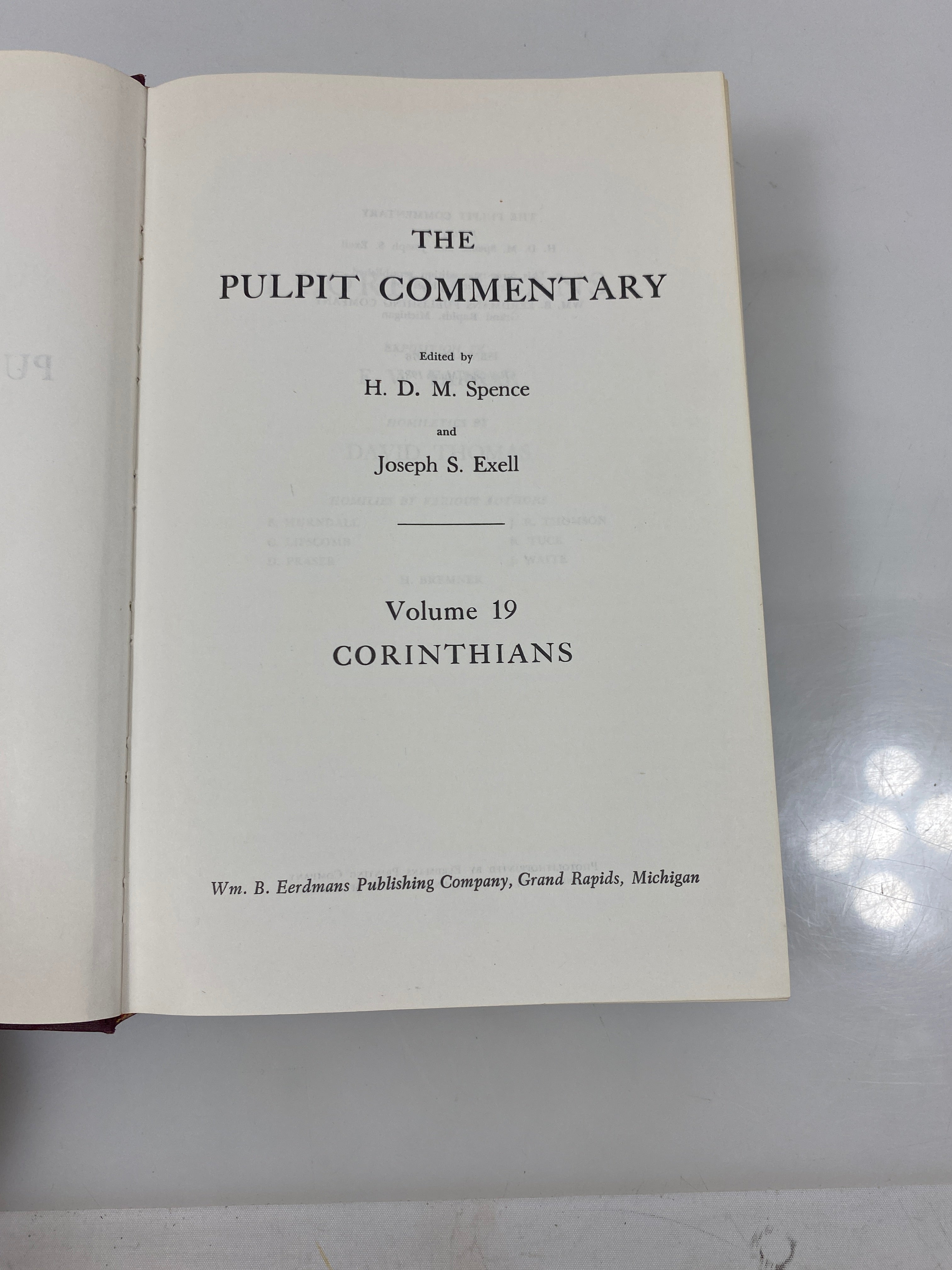 The Pulpit Commentary by Spence/Exell Vol. 19 1981 Reprint HC