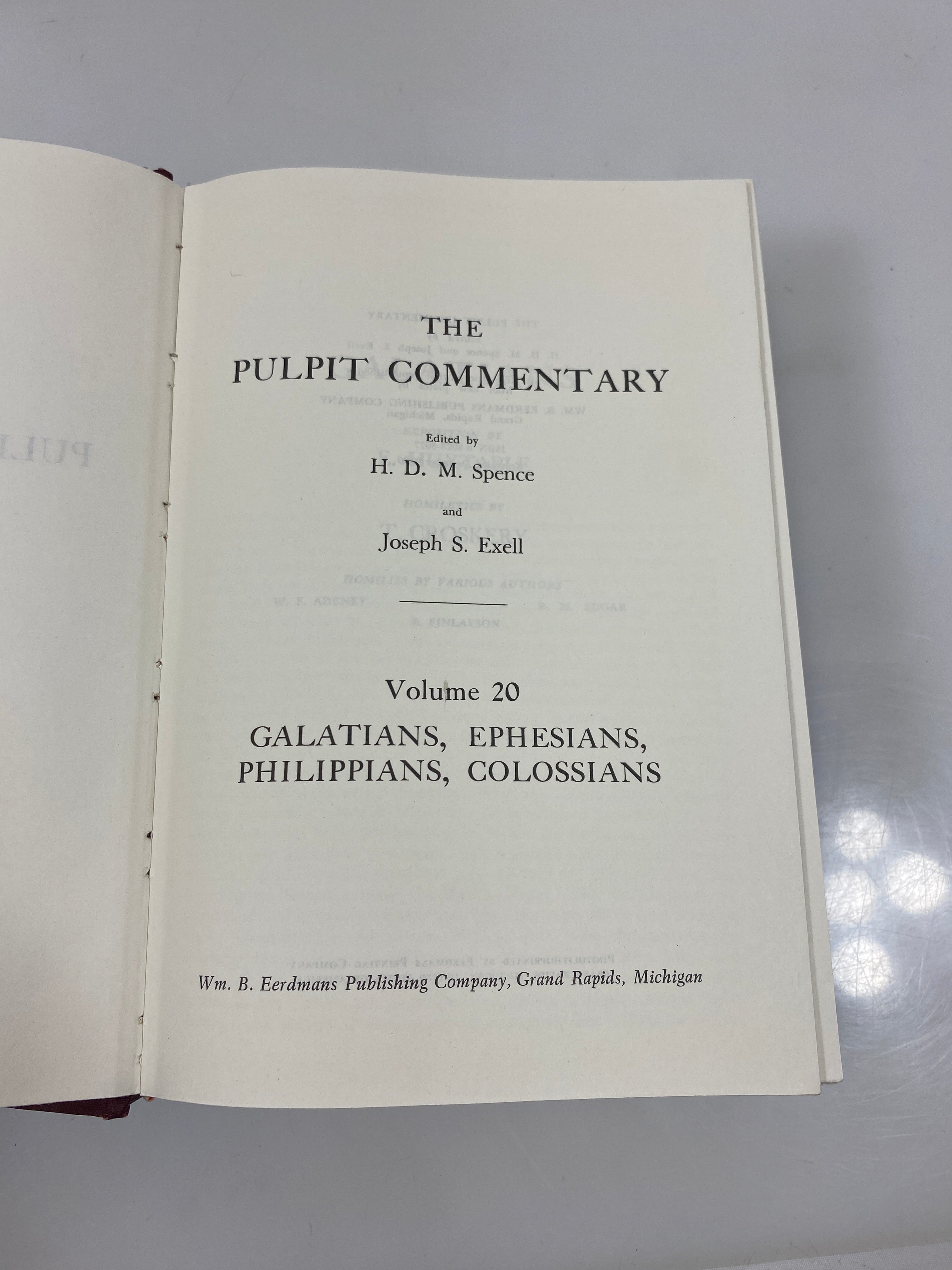 The Pulpit Commentary by Spence/Exell Vol. 20 1980 Reprint Ex-library HC