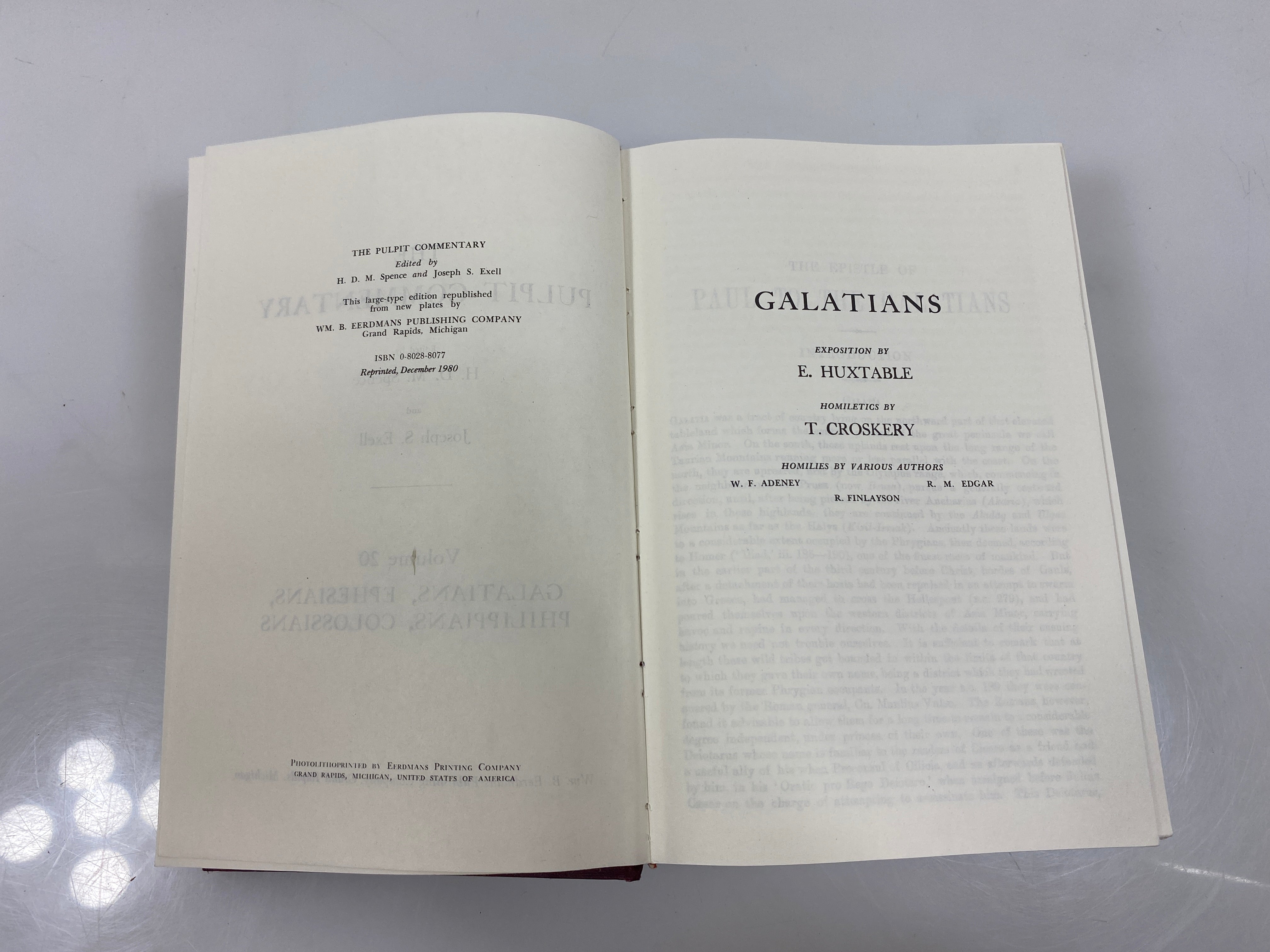 The Pulpit Commentary by Spence/Exell Vol. 20 1980 Reprint Ex-library HC