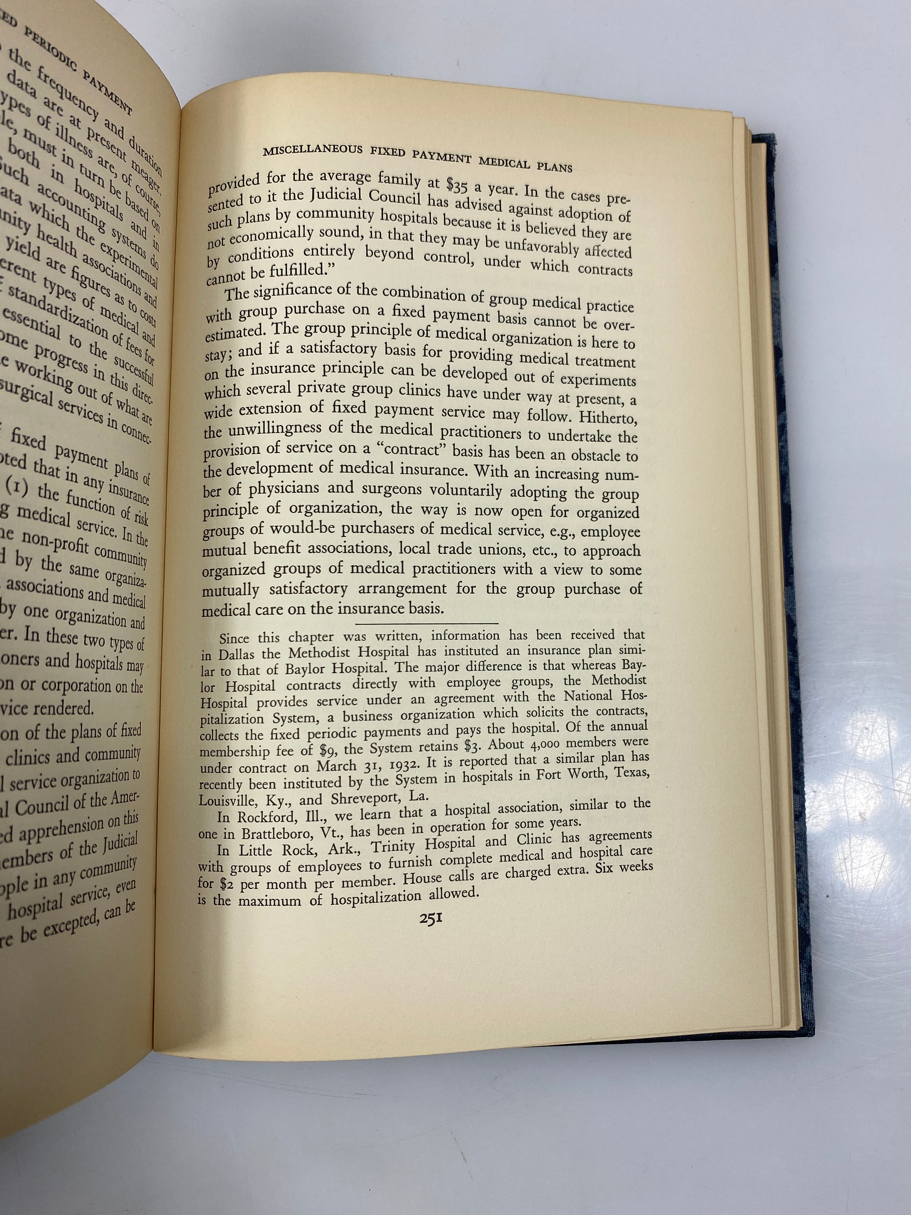 The Purchase of Medical Care by Pierce Williams Ex-library 1932 HC